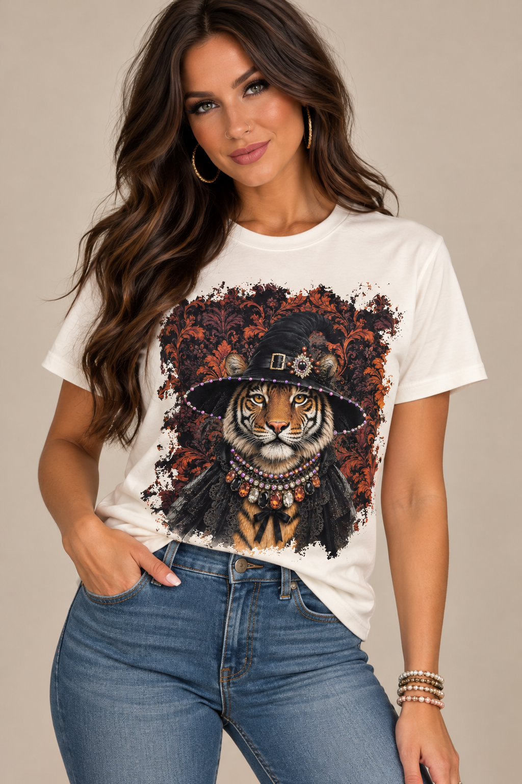 Midnight Magic Tiger Bling Tee