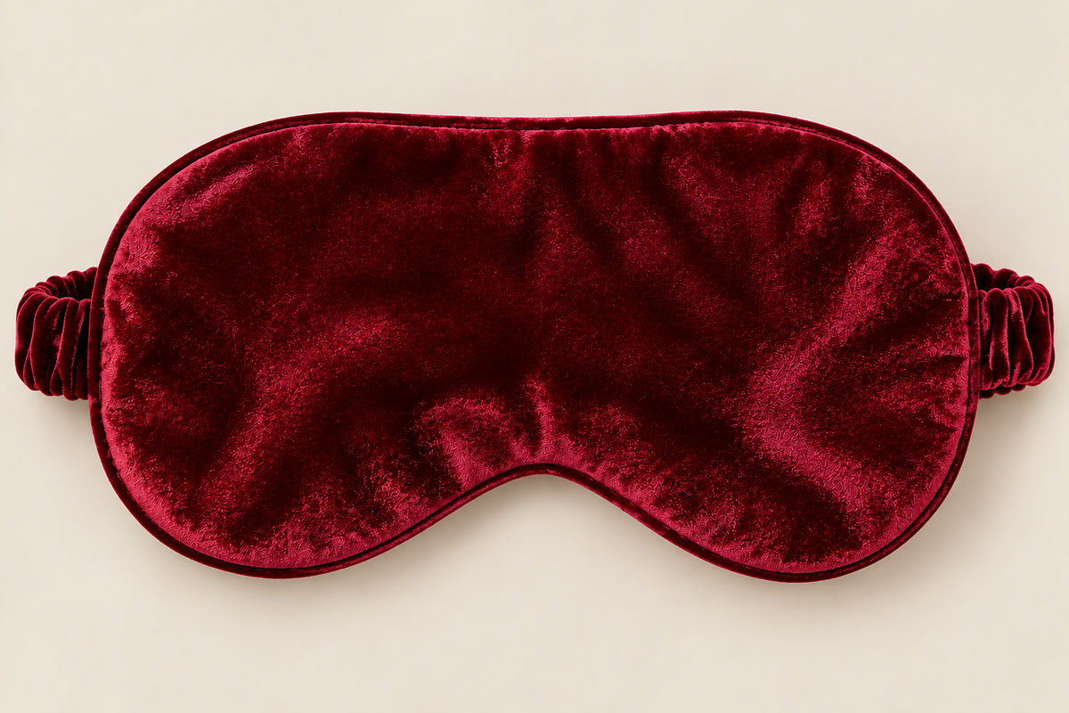 Burgundy Velvet Eye Mask