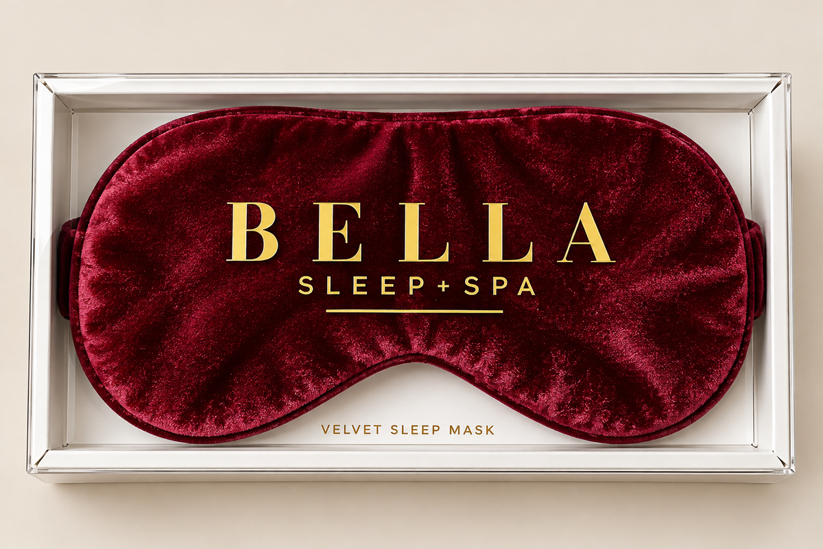 Burgundy Velvet Eye Mask