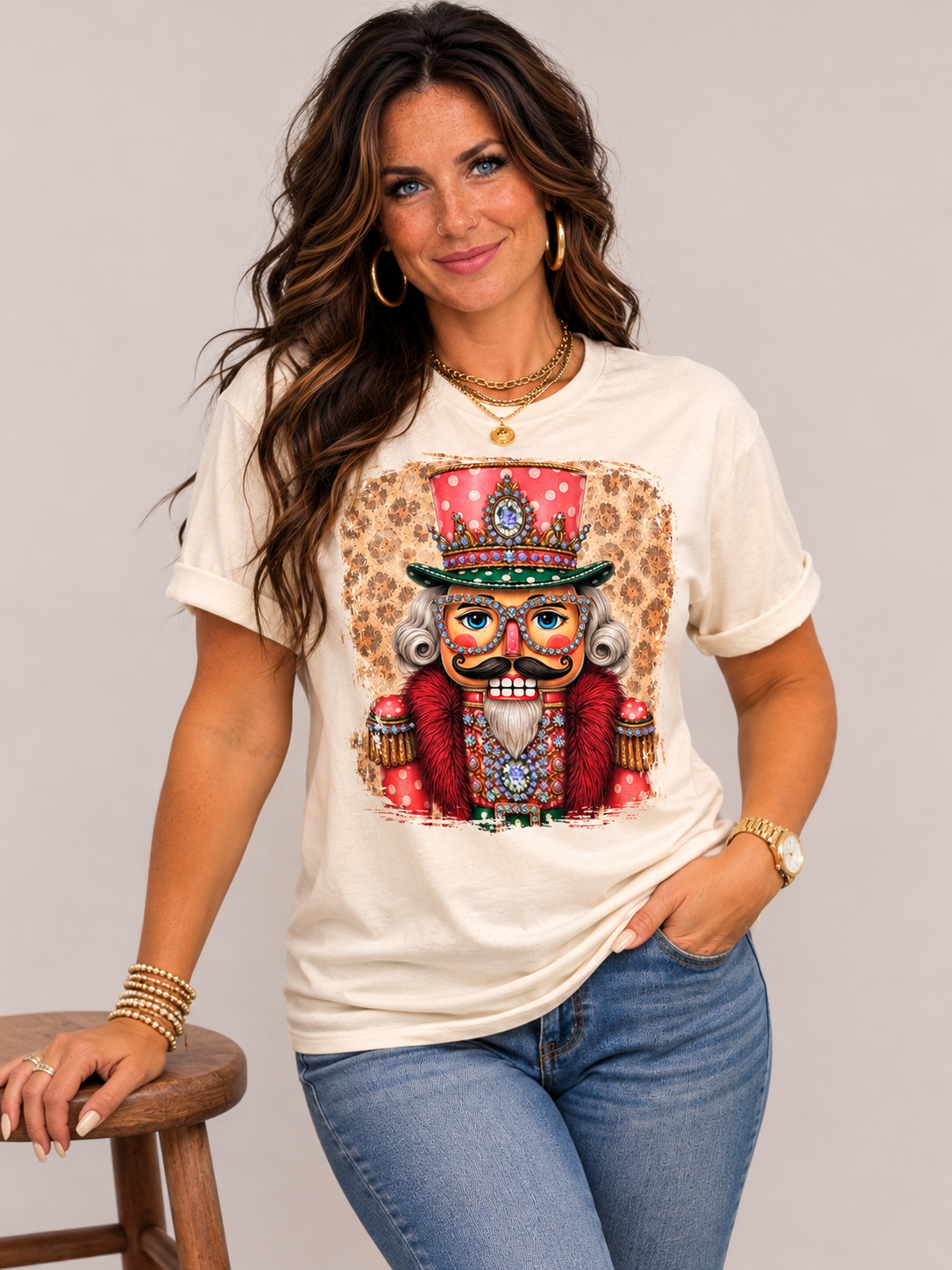 Leopard Nutcracker Bling Tee