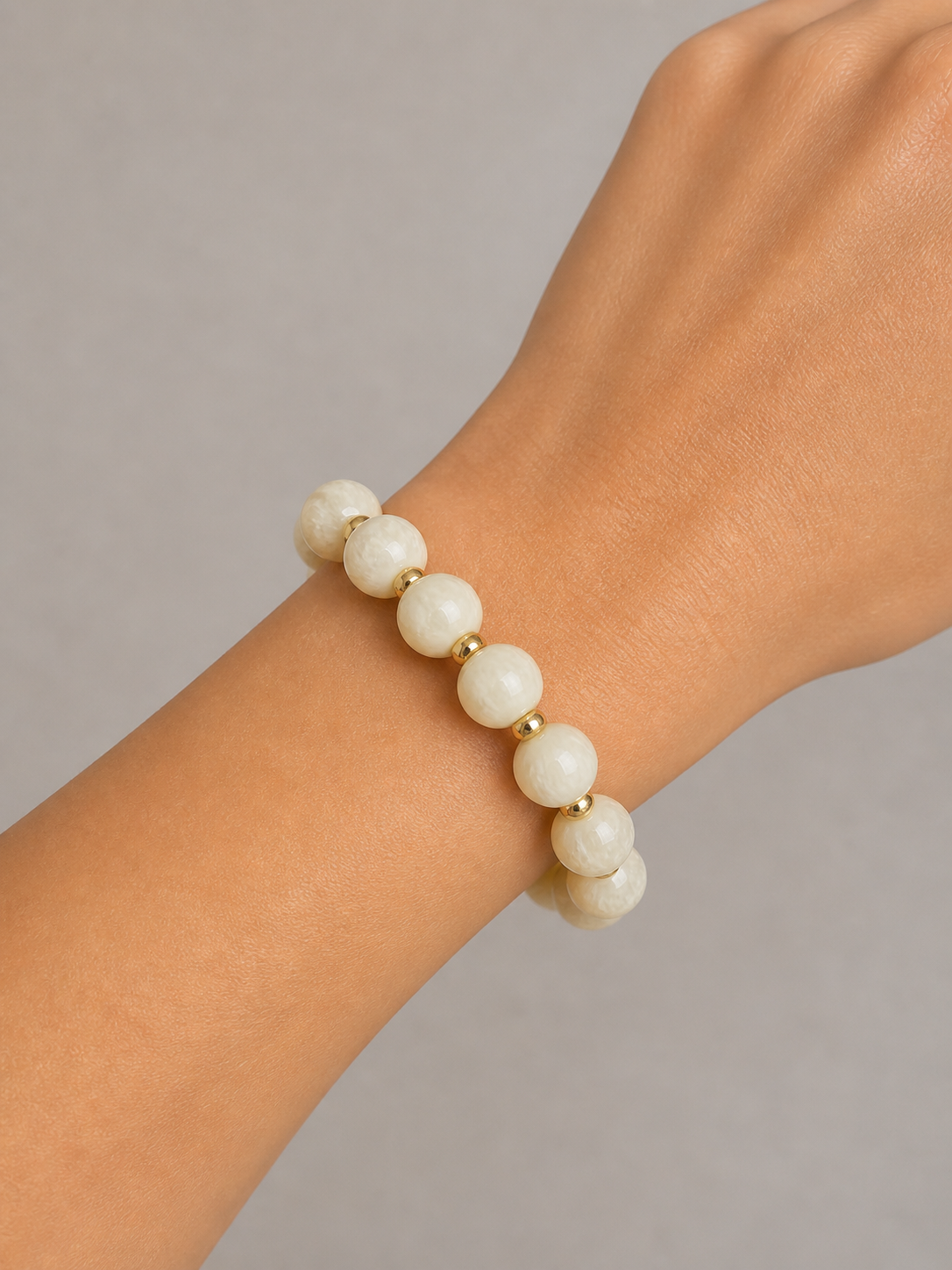 Beaded Resin Stretch Bracelet