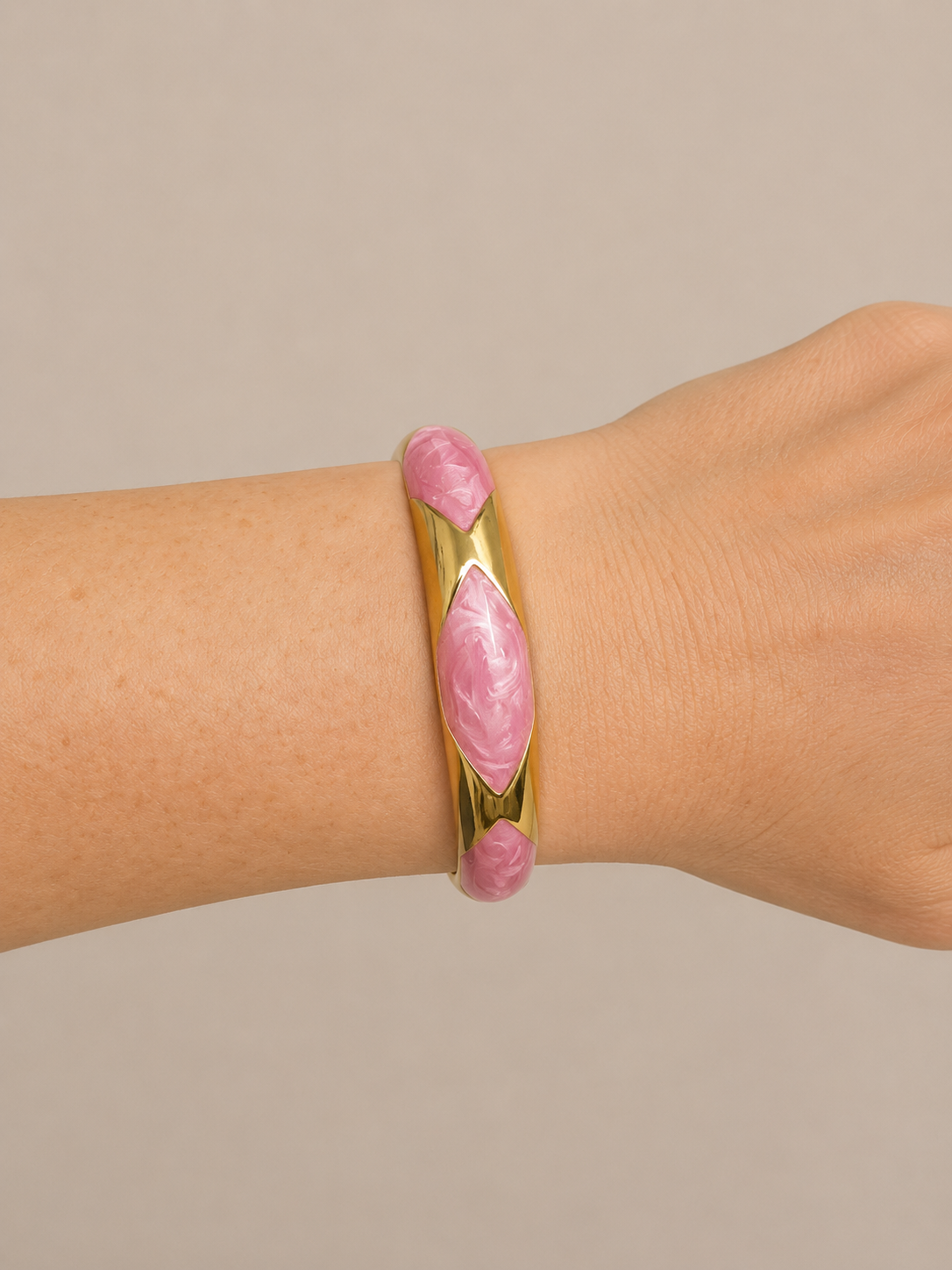 Gold Enamel Bangle Bracelets