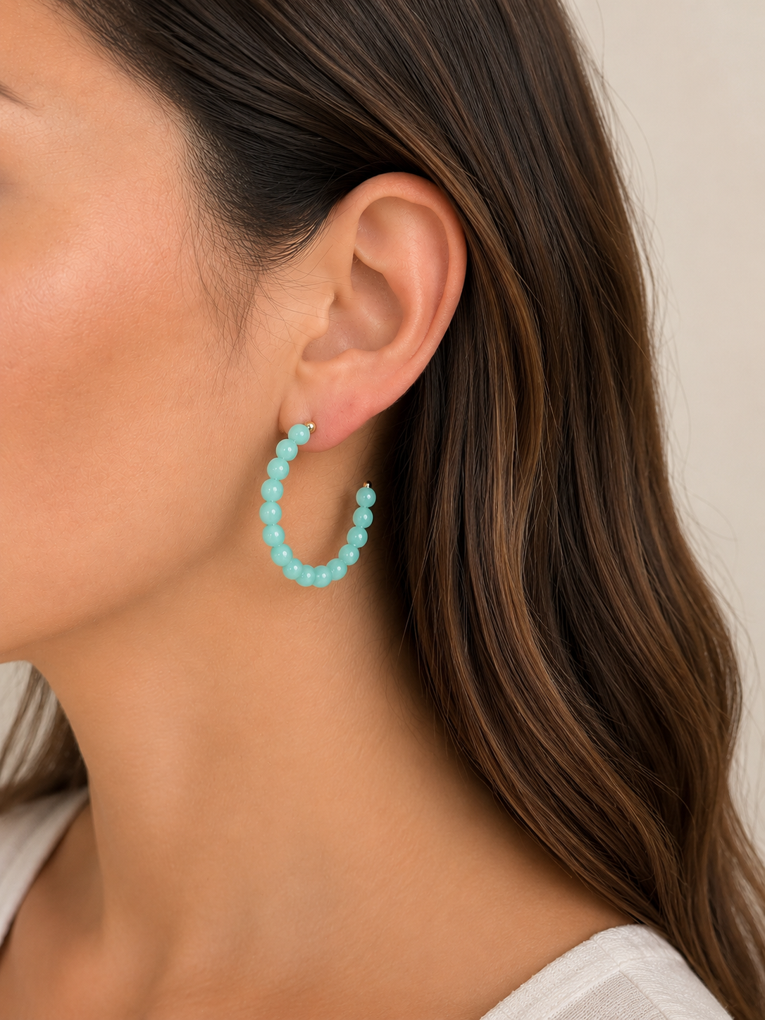 Beaded Hoop Earrings
