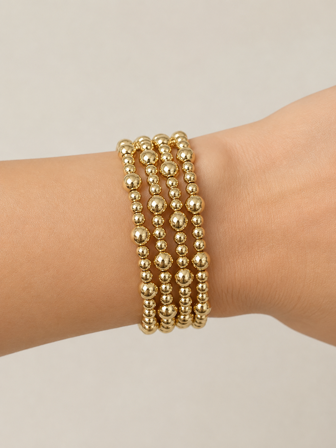 Plated Beaded Bracelet Stacks