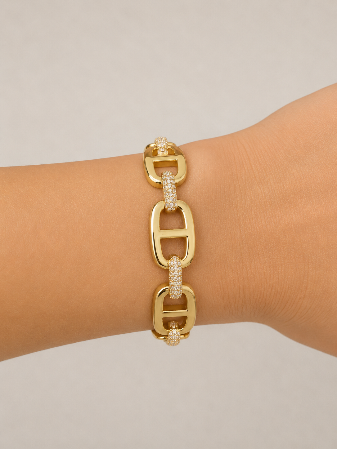 Pave Link Bangle