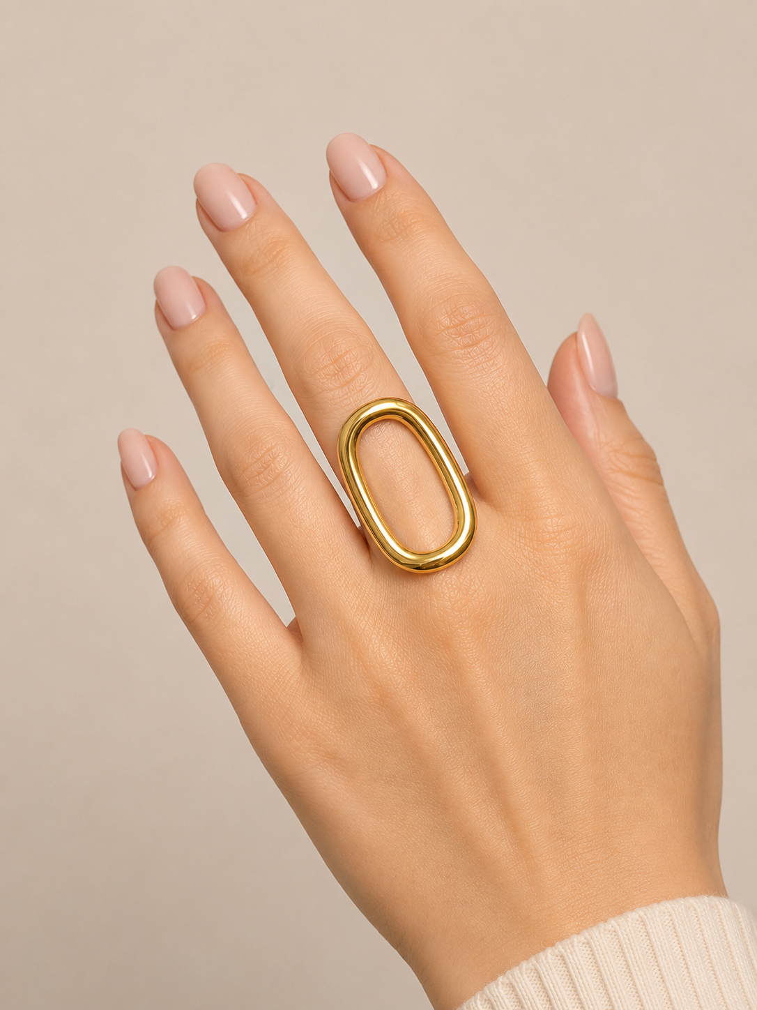 Gold Oval Ring