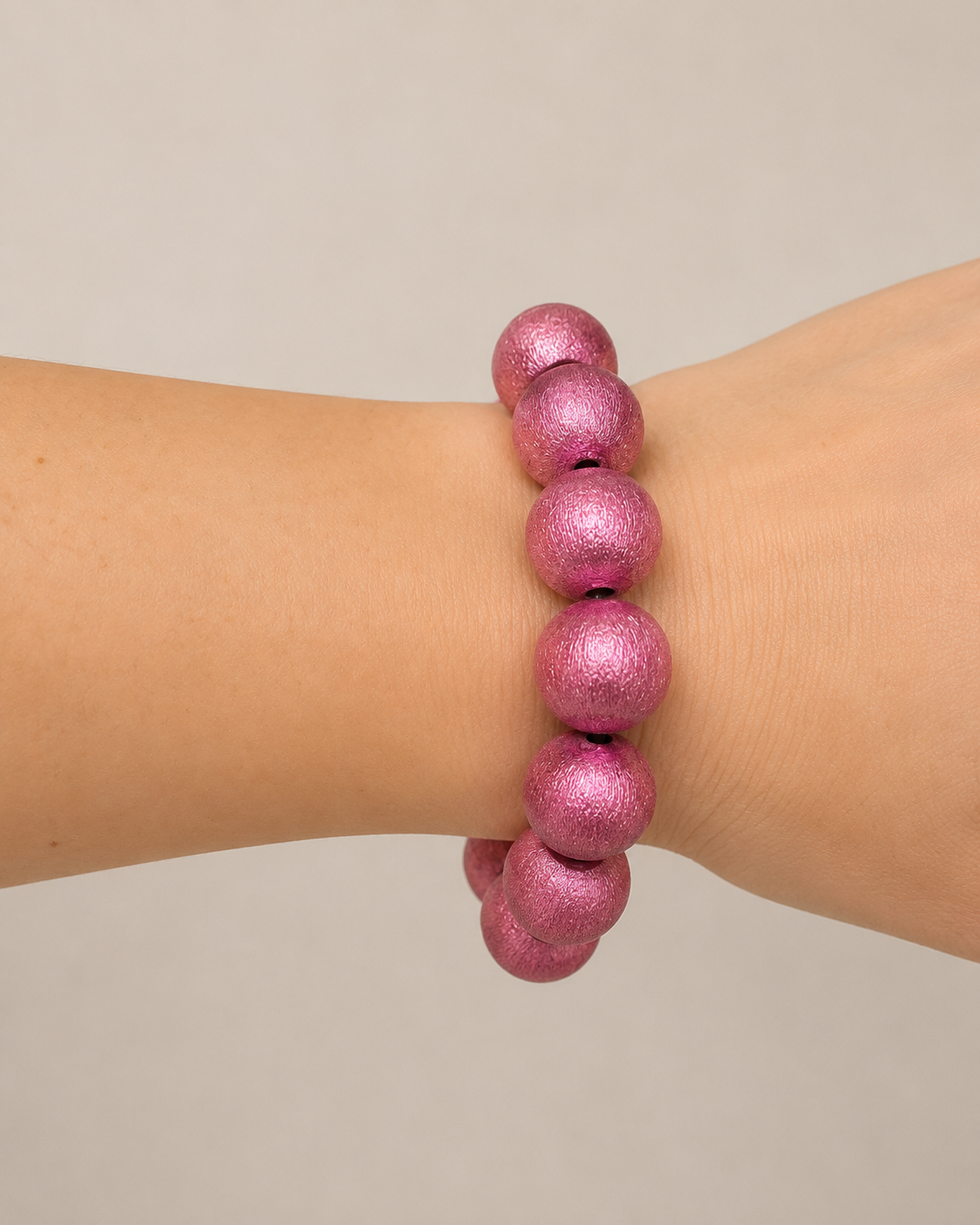 Taylor Shaye Brushed Bracelet - Hot Pink 12mm