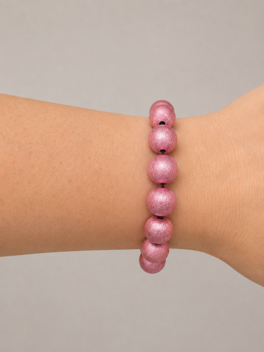 Taylor Shaye Brushed Bracelet - Light Pink 12mm