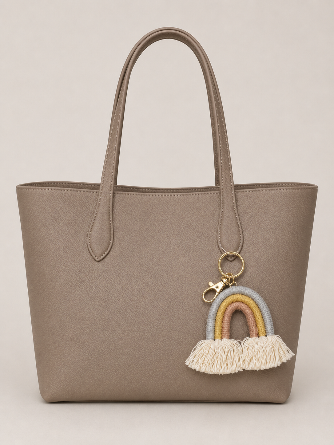 Embroidered Rainbow Bag Charm