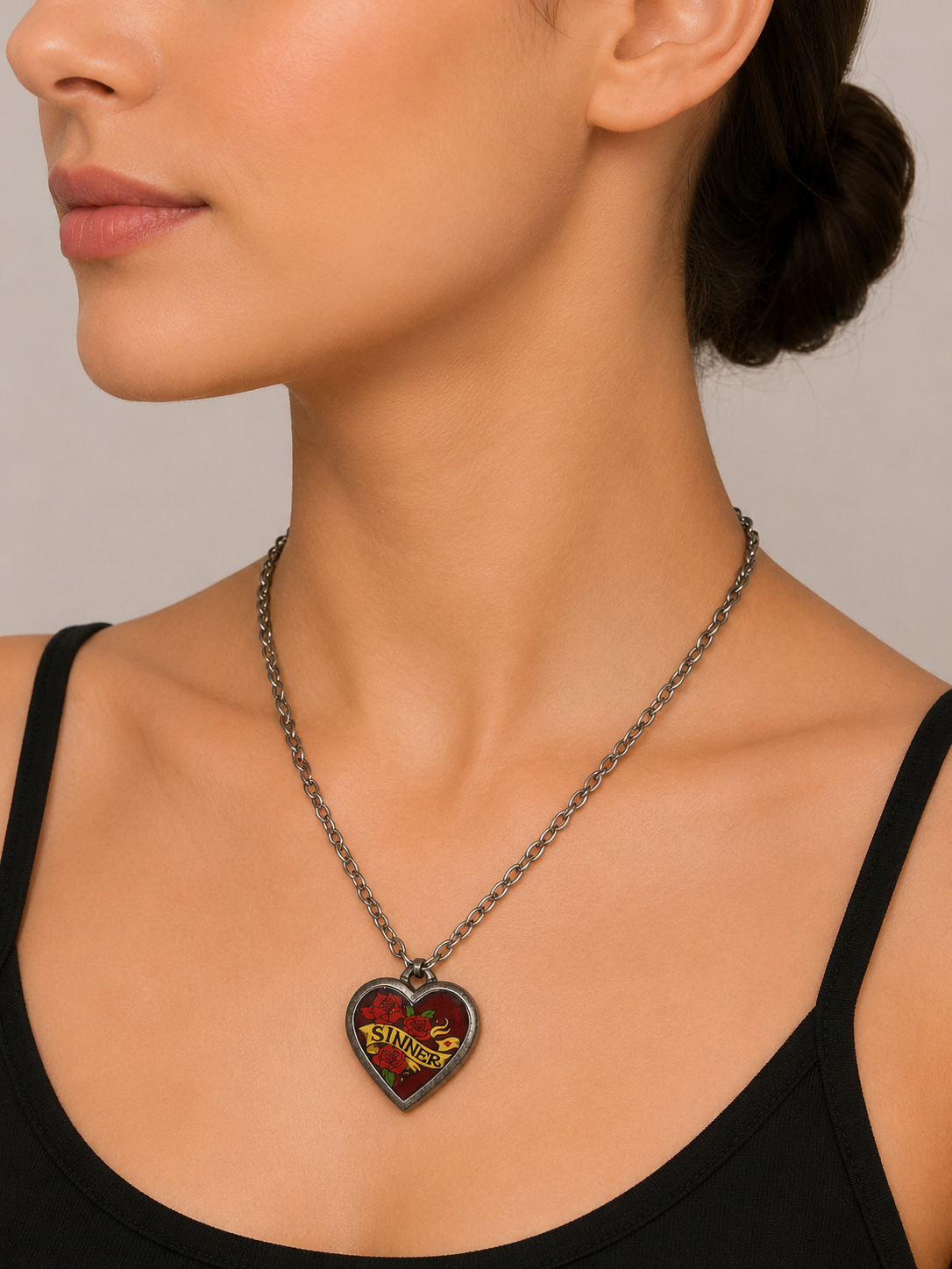 Classic Hardware Silver Sinner Necklace