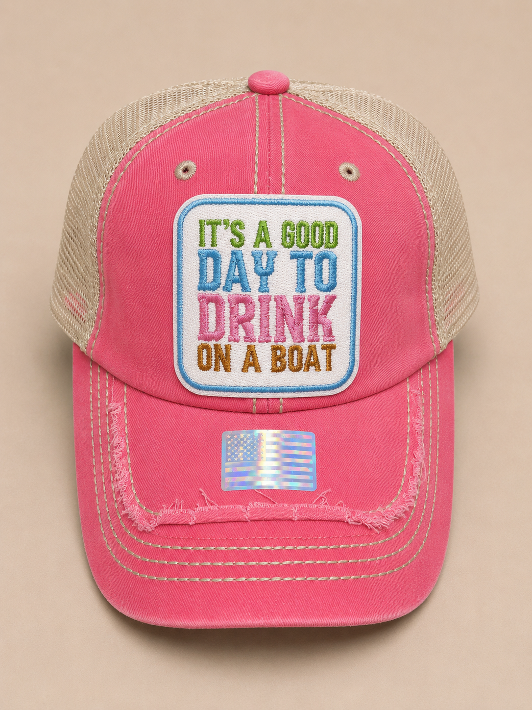 Good Day To Drink On A Boat Bling Cap