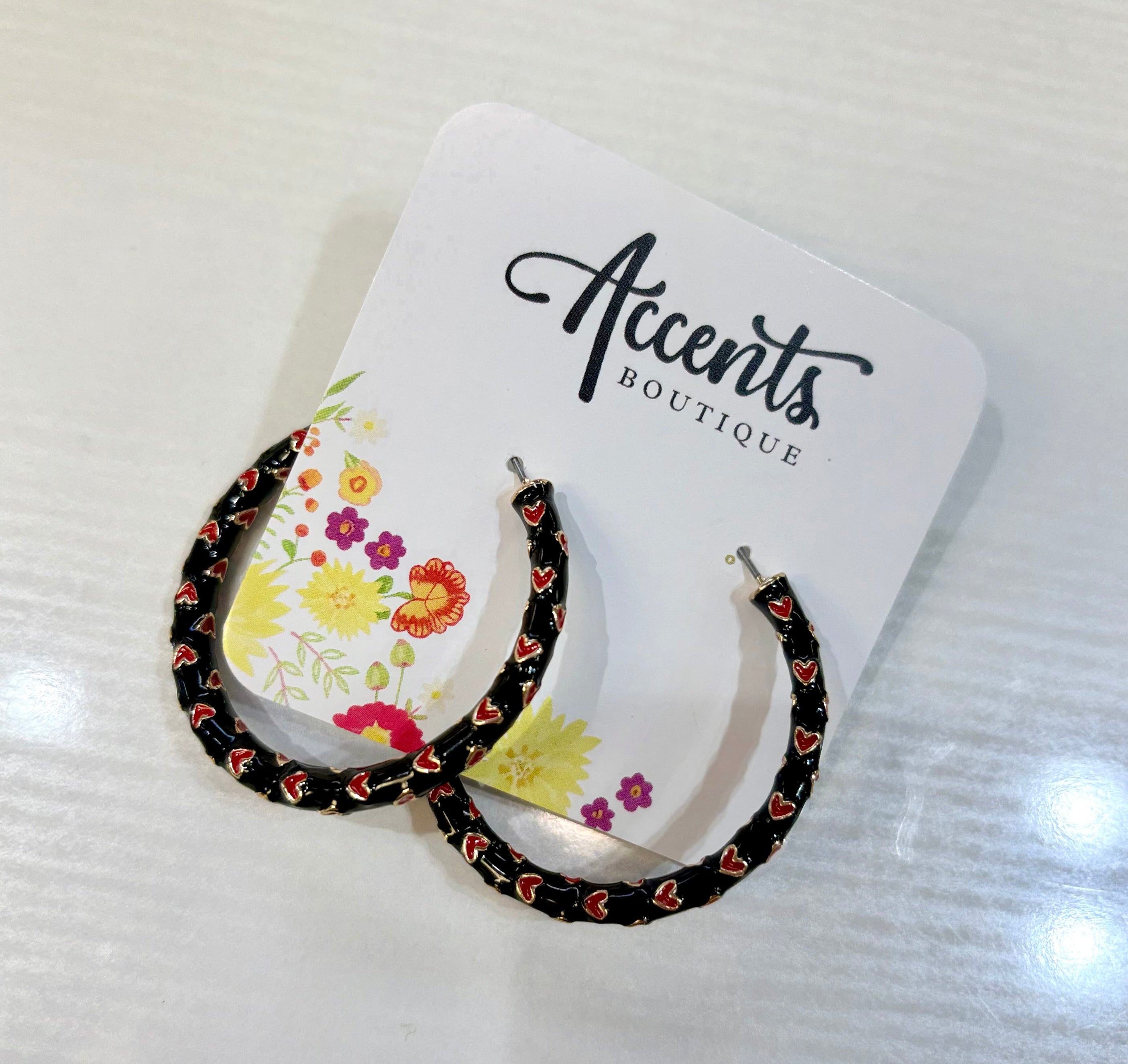 Heart Hoop Earrings
