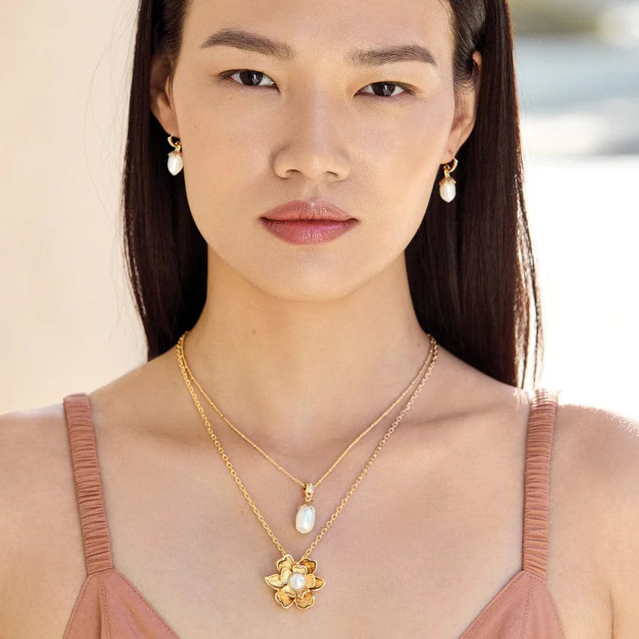 Brighton Everbloom Pearl Flower Necklace