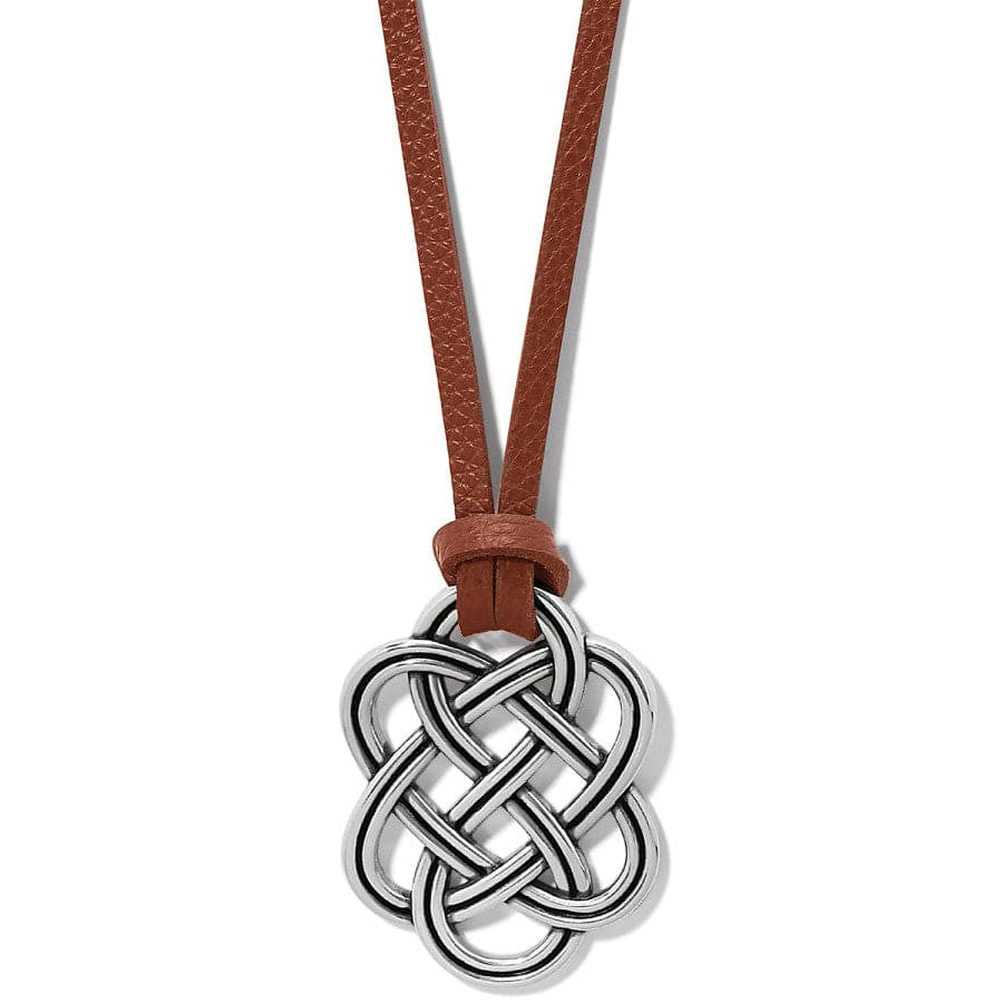 Brighton Interlock Trellis Leather Necklace — Accents Boutique, Marble Falls TX