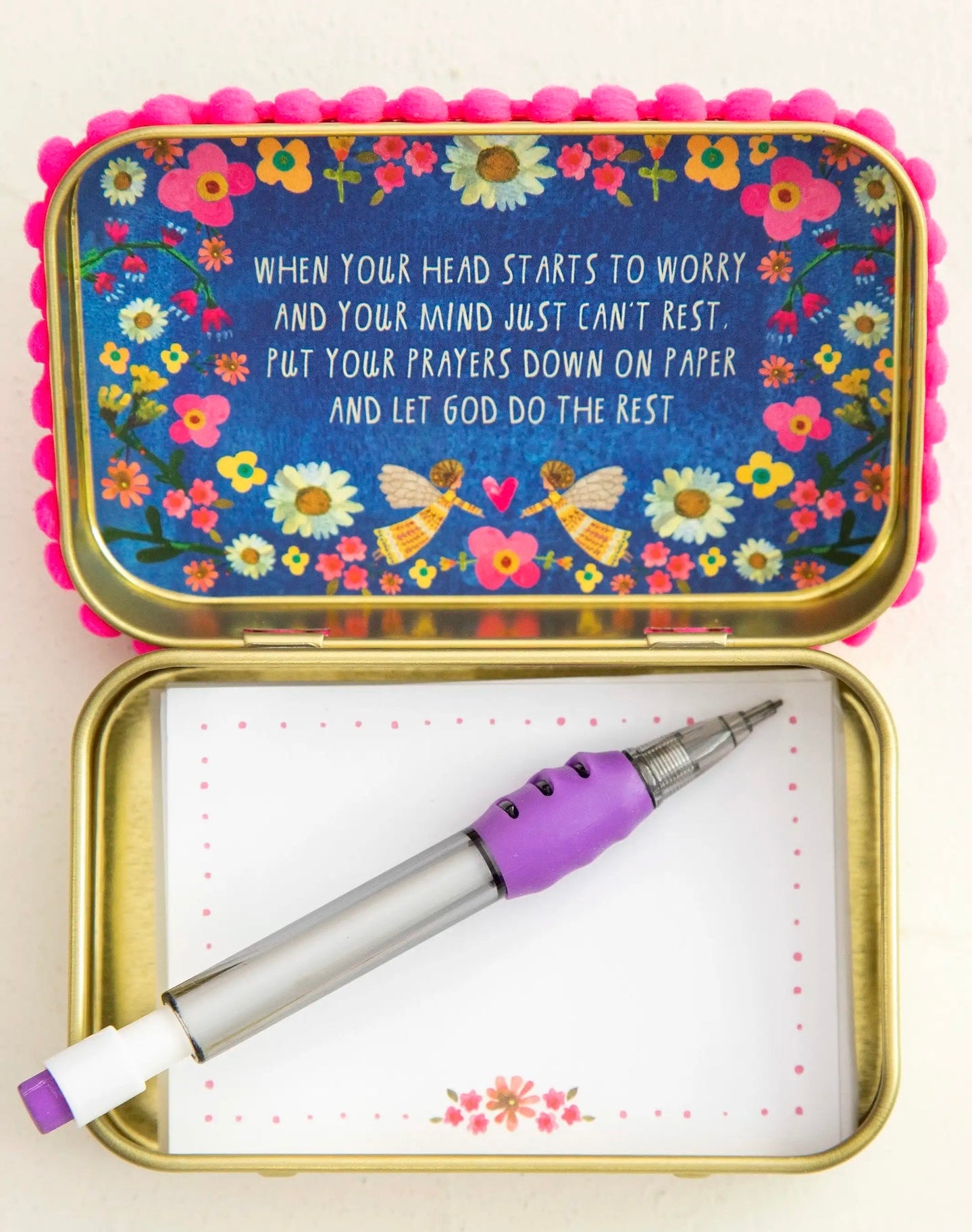 Natural Life Tin Prayer Box — Accents Boutique, Marble Falls TX