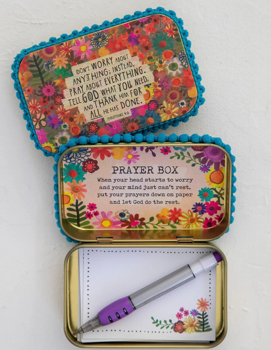 Natural Life Tin Prayer Box — Accents Boutique, Marble Falls TX