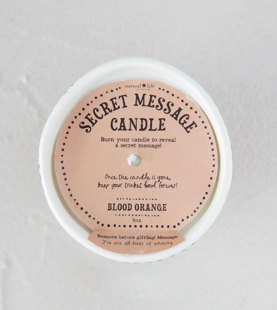 Natural Life Secret Message Candle