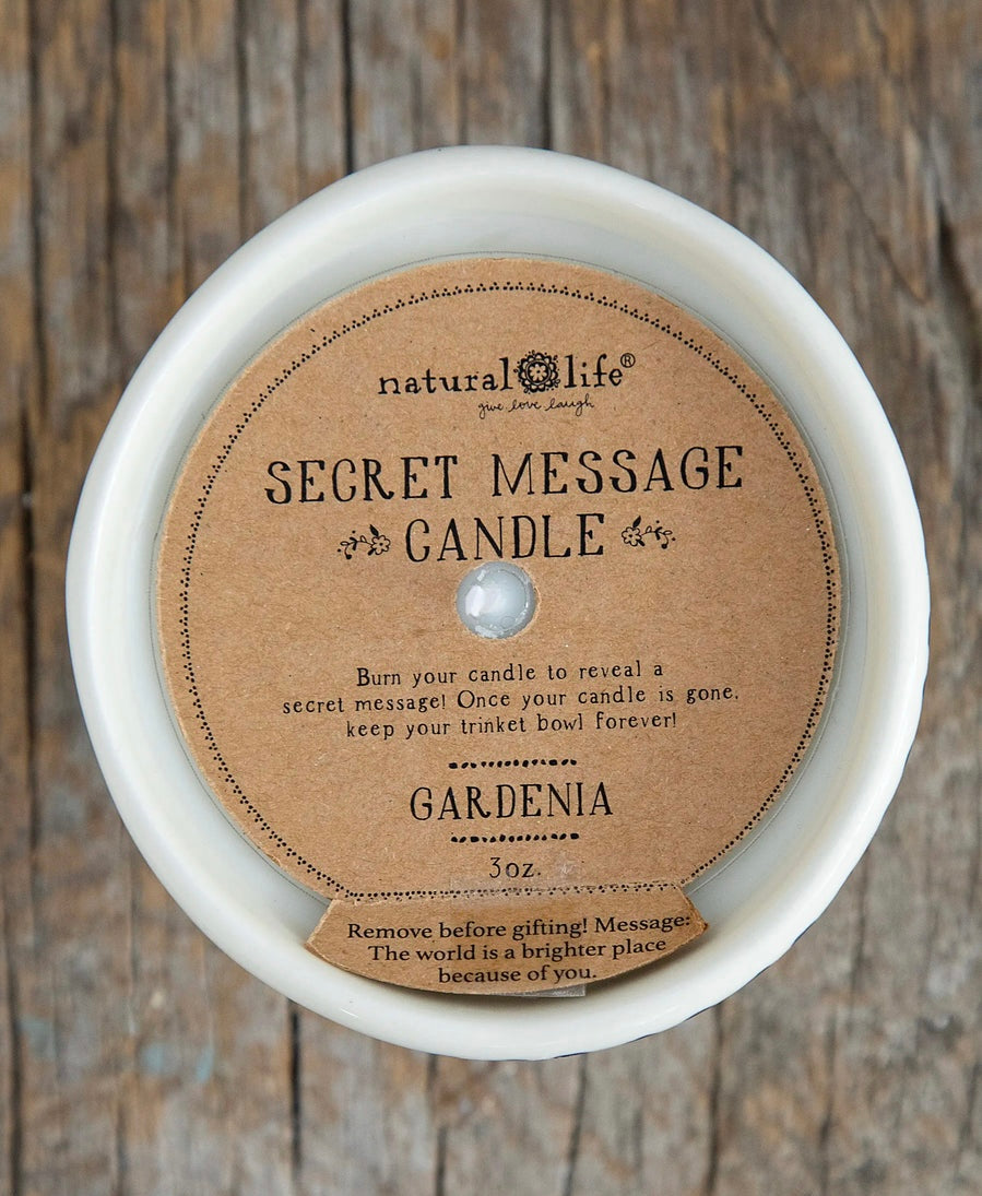 Natural Life Secret Message Candle
