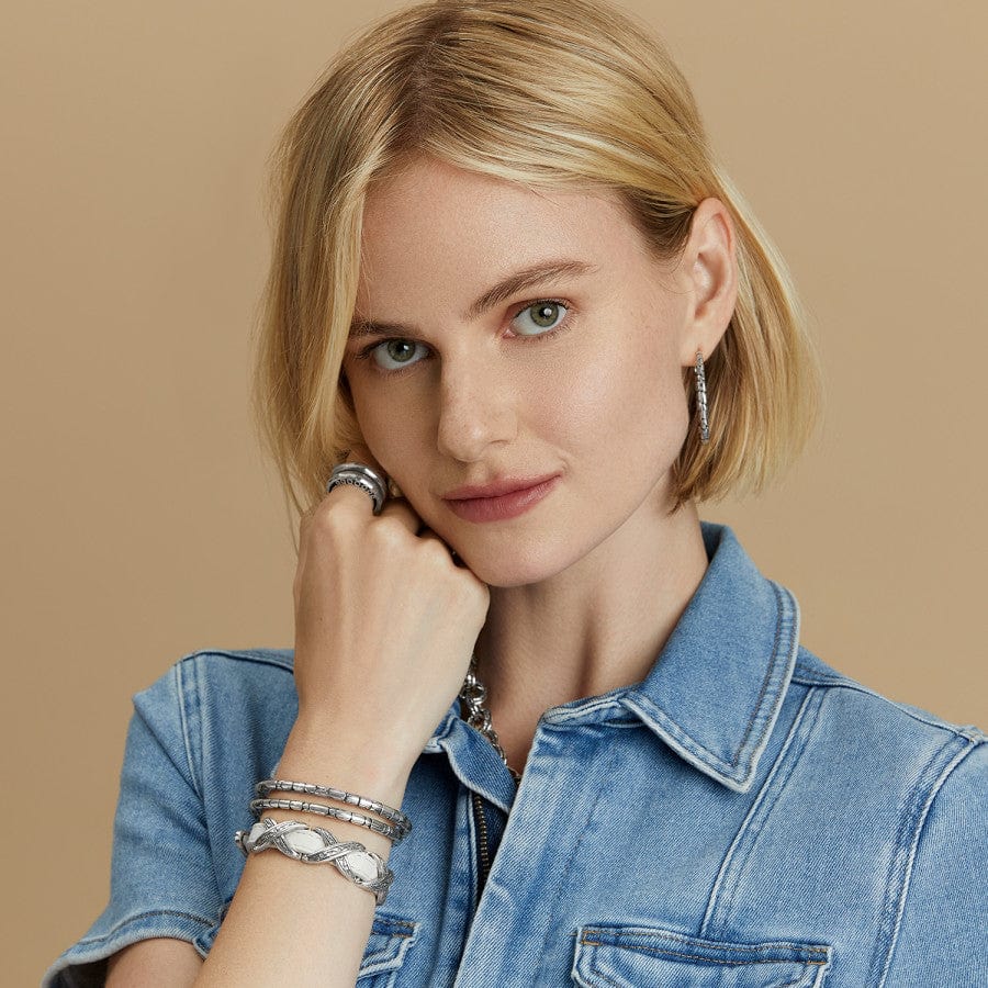 Brighton Pebble Slim Hinged Bangle — Accents Boutique, Marble Falls TX