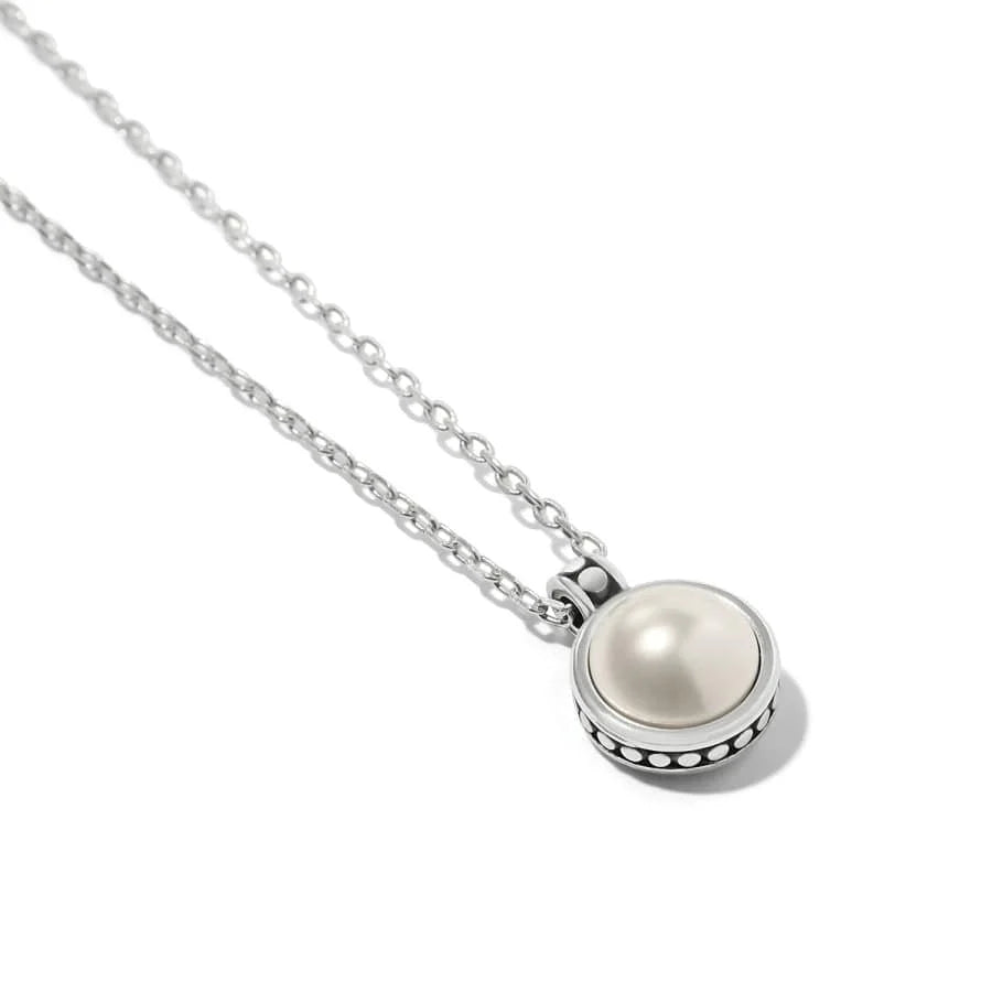 Brighton Pebble Dot Round Reversible Pendant Short Necklace