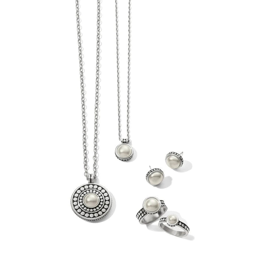 Brighton Pebble Dot Round Reversible Pendant Short Necklace