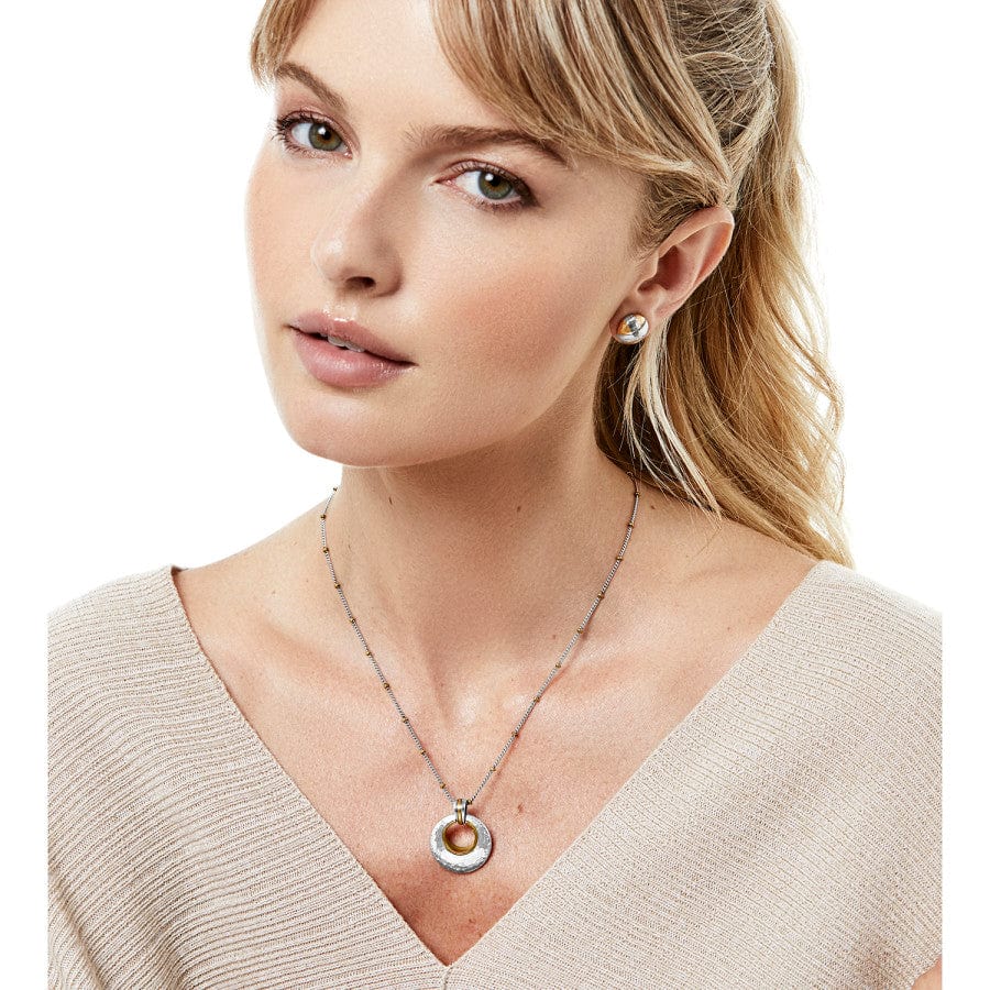 Brighton Ferrara Entrata Petite Silver Gold Pendant Necklace — Accents Boutique, Marble Falls TX