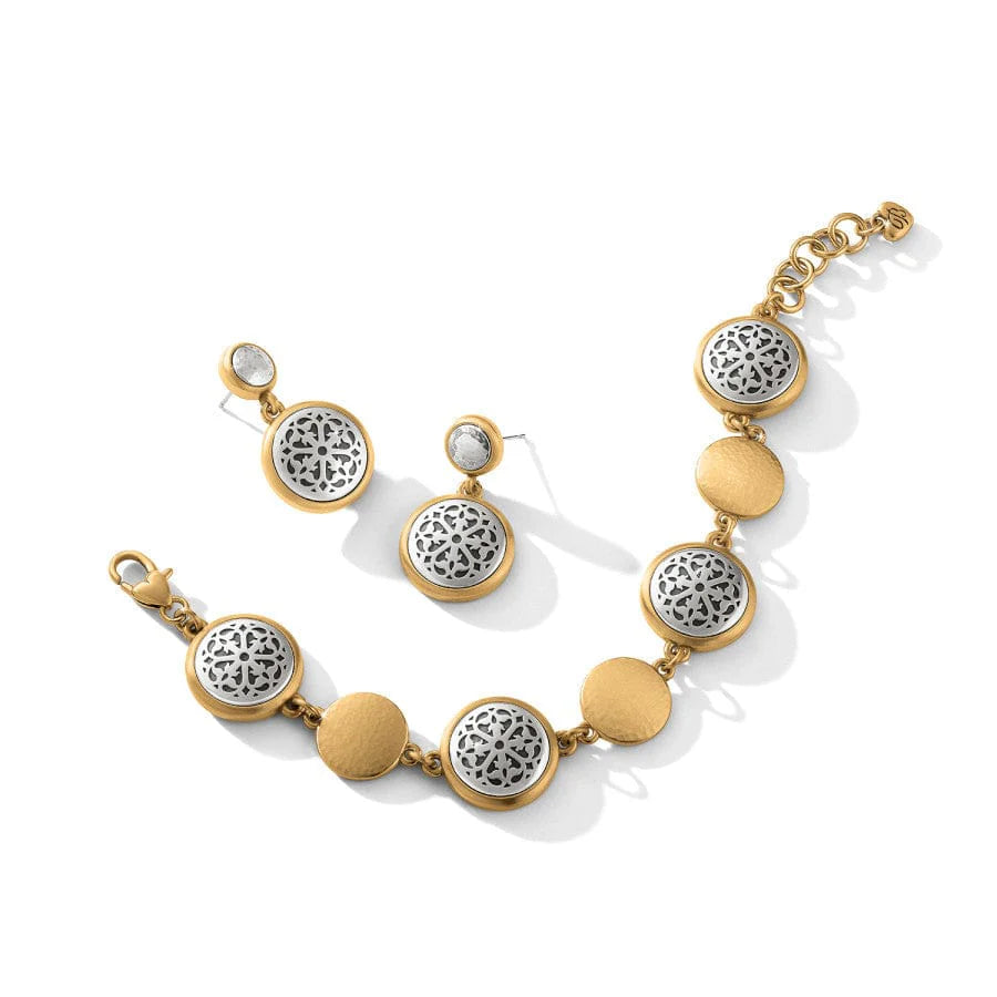 Brighton Ferrara Luce Floral Round Post Drop Earrings 2tone