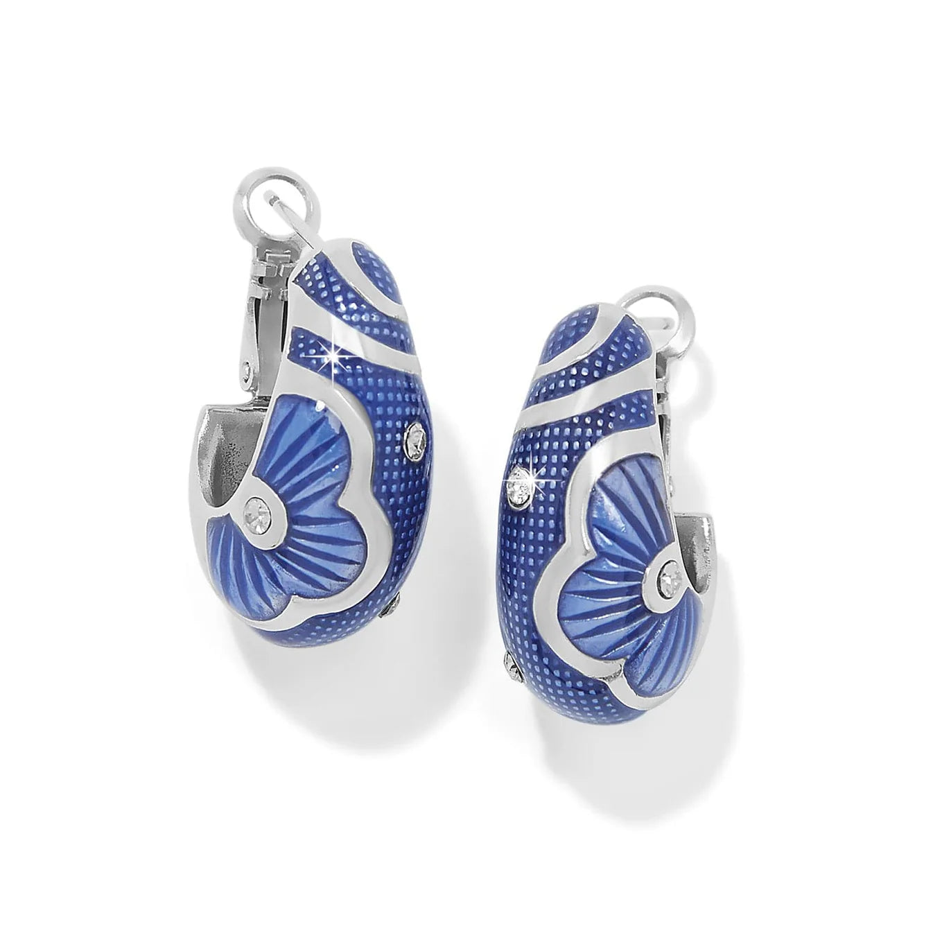 Brighton Flora Blue Hoop — blue hoop earrings | Accents Boutique, Marble Falls TX