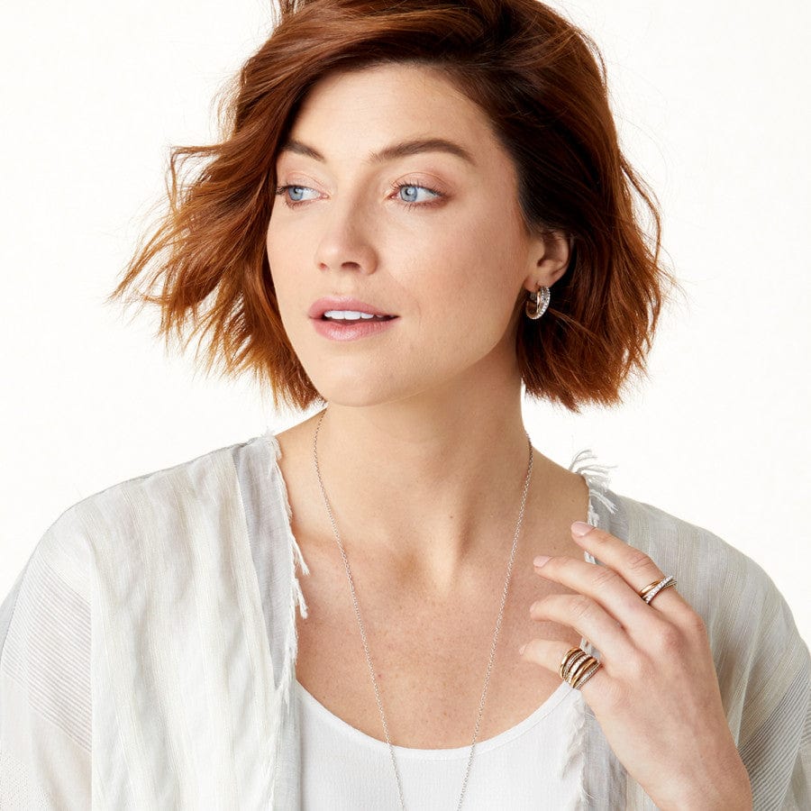 Brighton Neptune's Rings Post Clip Hoop Earrings
