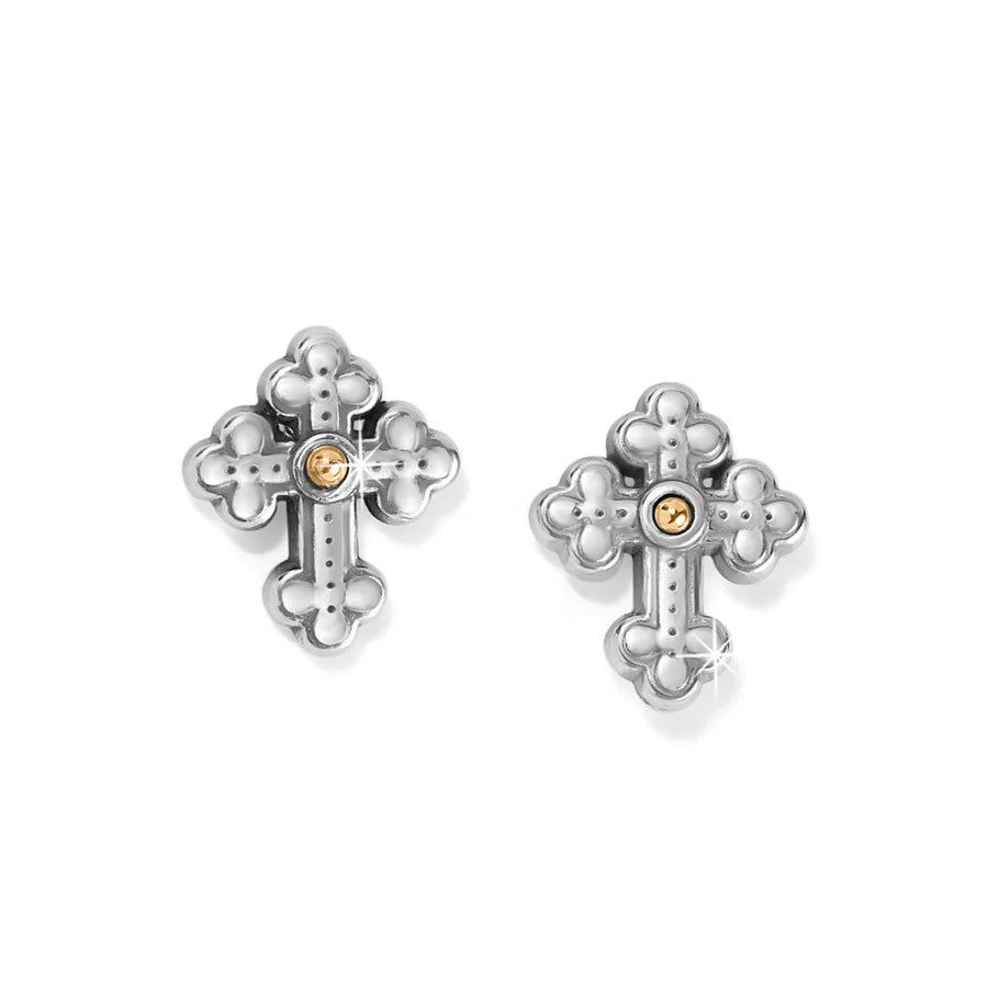 Brighton Luna Cross Mini Post Earrings — Accents Boutique, Marble Falls TX