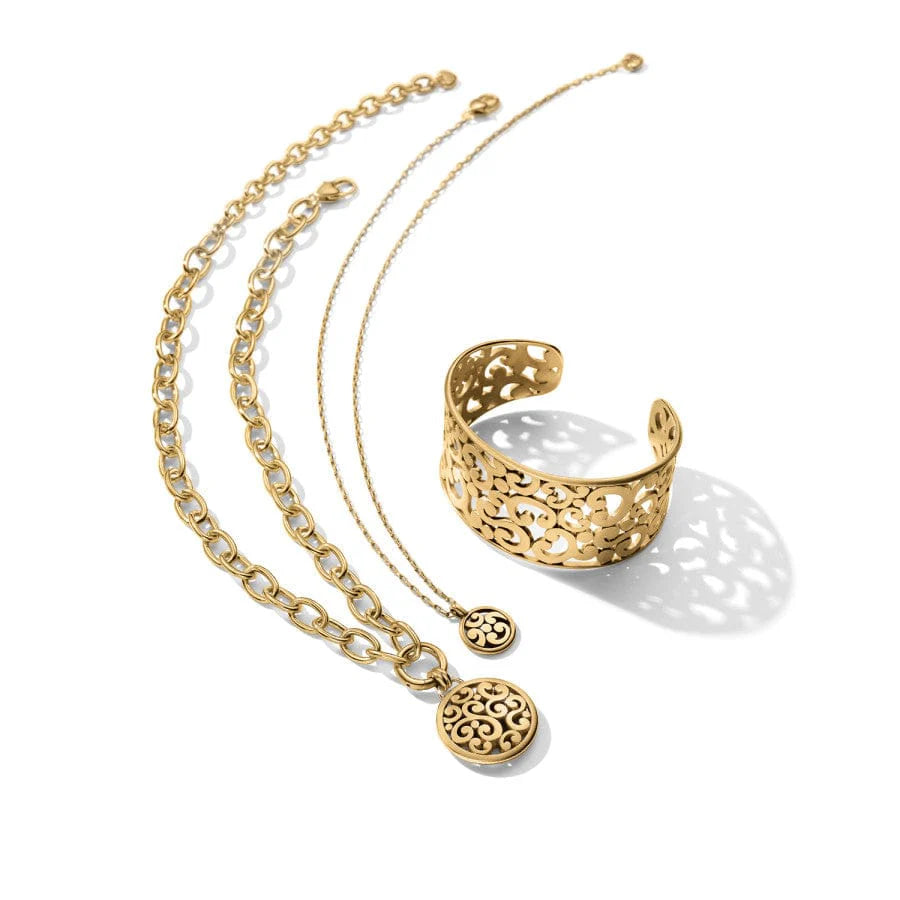 Brighton Contempo Medallion Gold Necklace
