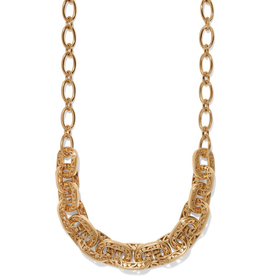 Brighton Contempo Gold Linx Chunky Link Adjustable Necklace Jewelry