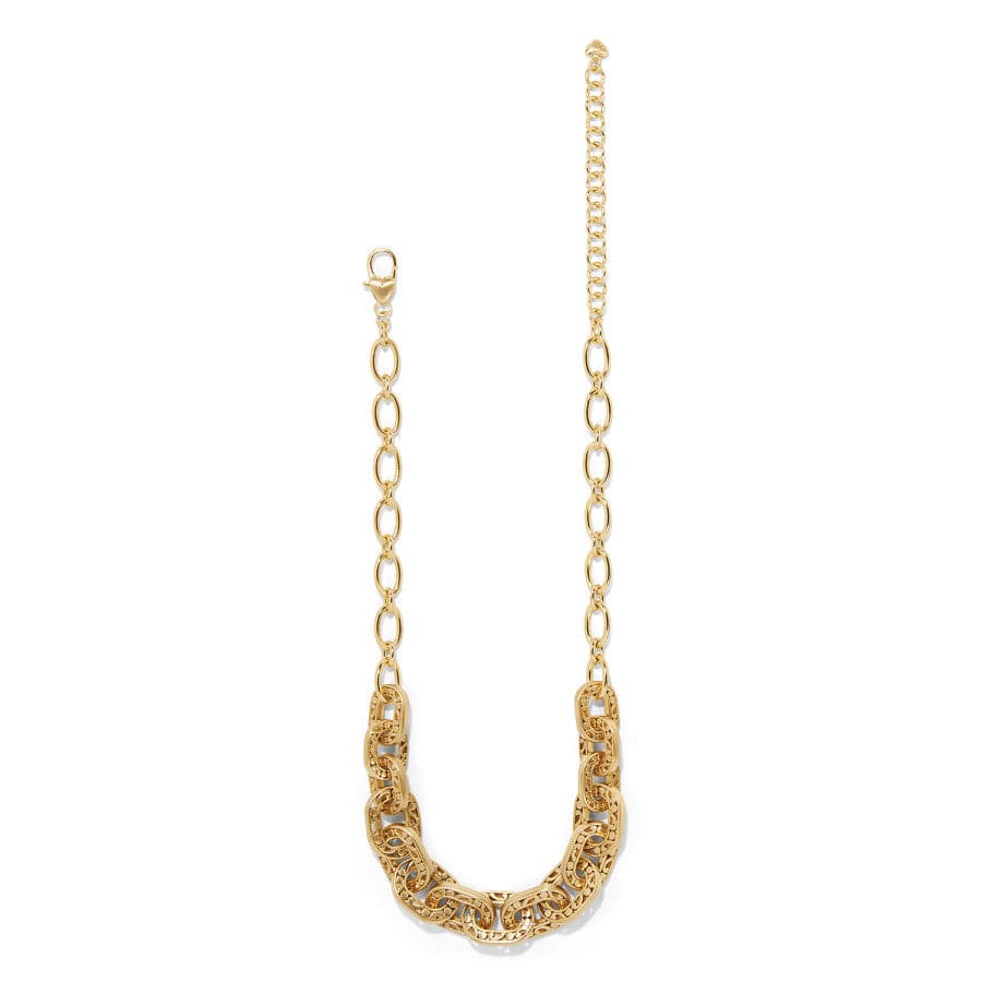 Brighton Contempo Gold Linx Chunky Link Adjustable Necklace Jewelry