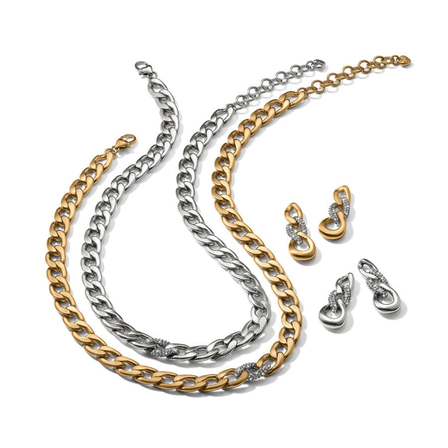 Brighton Cleo Pave Link Silver Necklace — Accents Boutique, Marble Falls TX