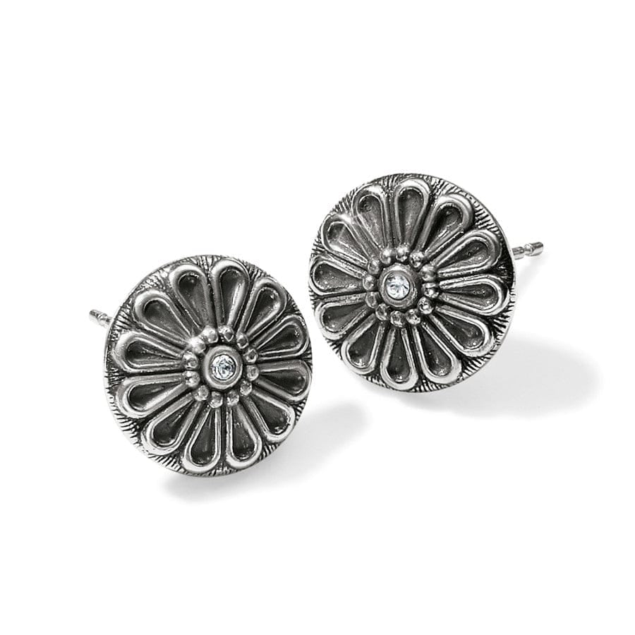 Brighton Clara Flower Mini Post Earrings Silver One Size — Accents Boutique, Marble Falls TX