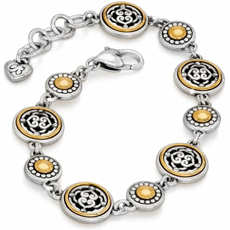 Brighton Intrigue Silver Gold Plated Swarovski Crystal Bracelet