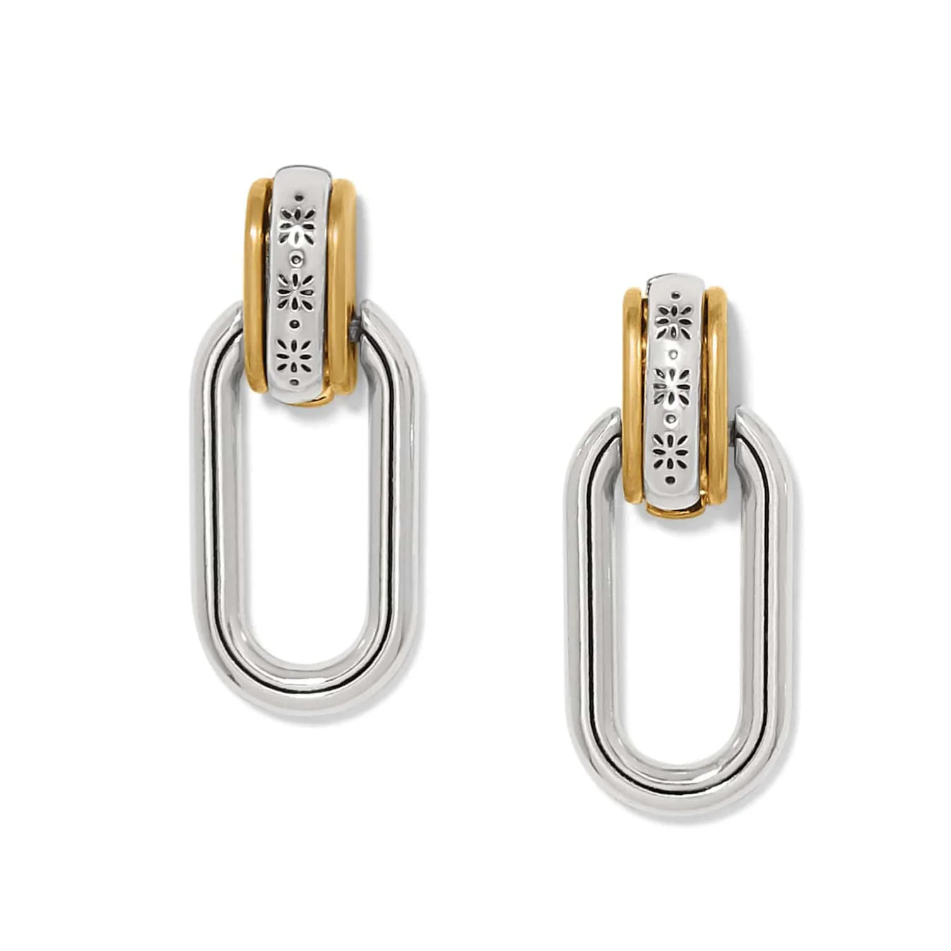 Brighton Mosaic 2 Tone Links Post Drop Earring
