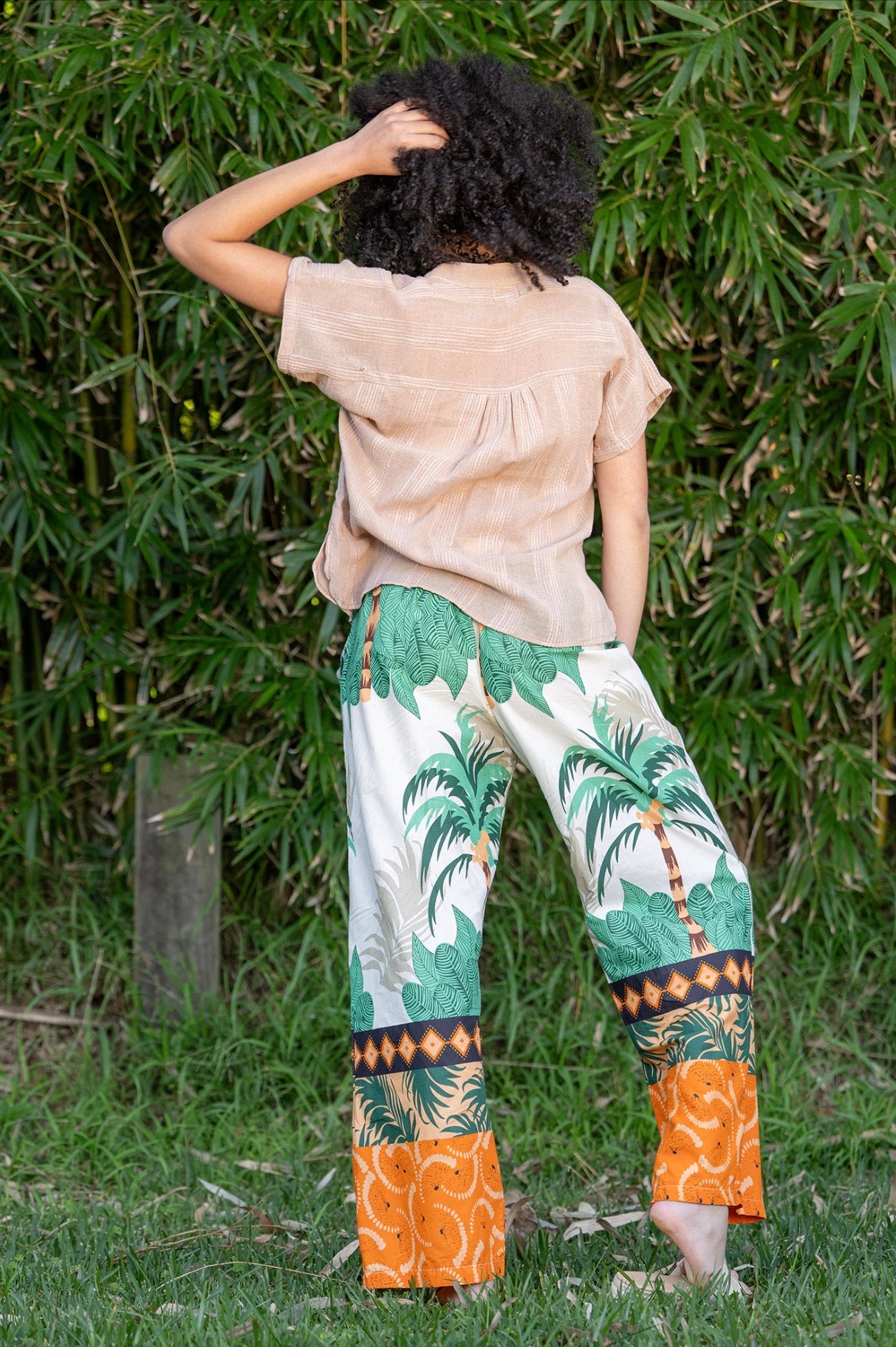 Tangle Hemi Tropical Cotton Pant