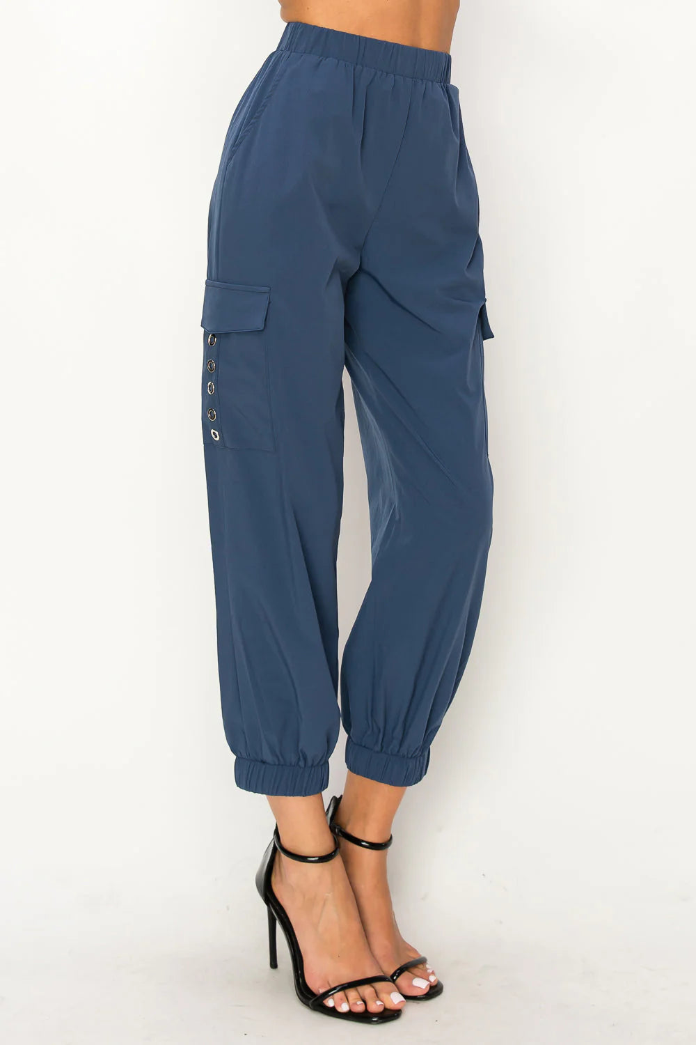 Rosella Stretch Pointe Knit Top And Parachute Pant Set