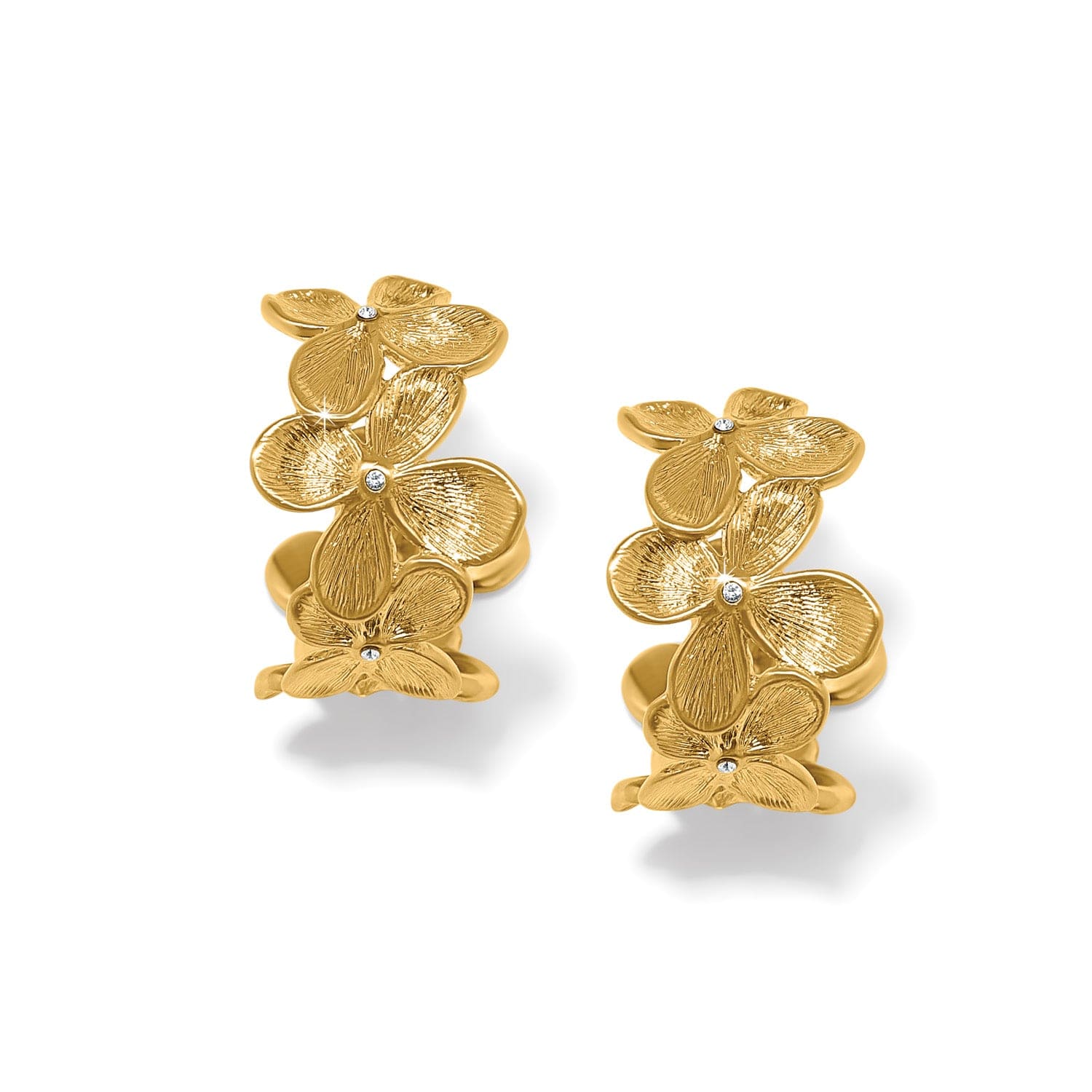 Brighton Everbloom Petal Hoop Gold Earrings