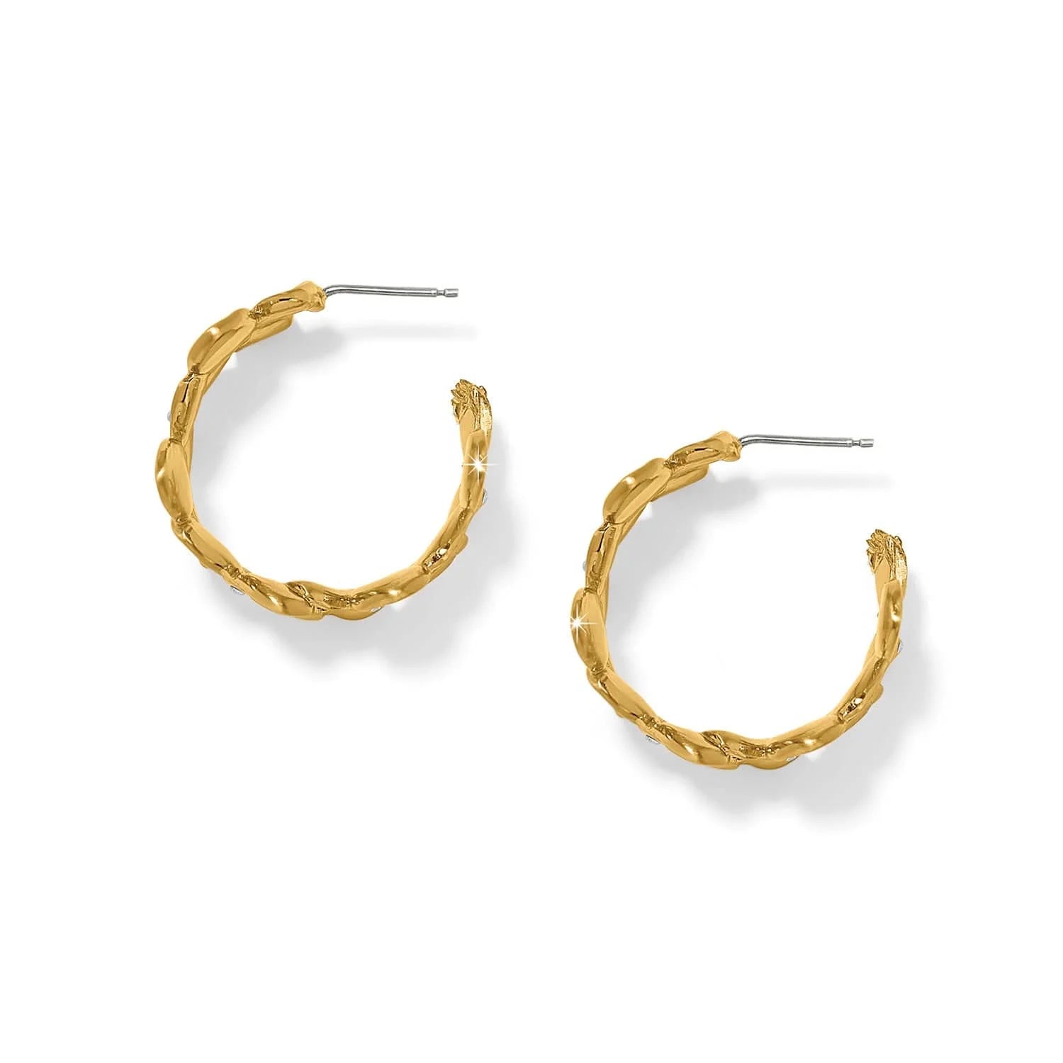 Brighton Everbloom Petal Hoop Gold Earrings