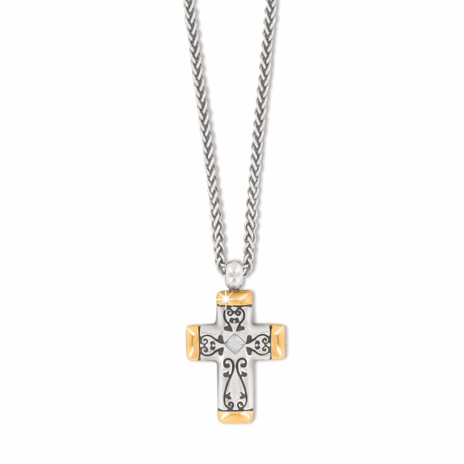 Brighton Venezia Cross Two Tone Petite Reversible Necklace — Accents Boutique, Marble Falls TX