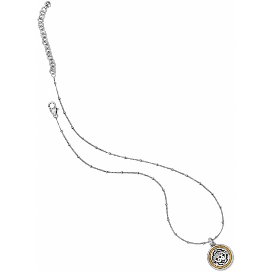 Brighton Intrigue Small Gold Silver Crystal Pendant Necklace