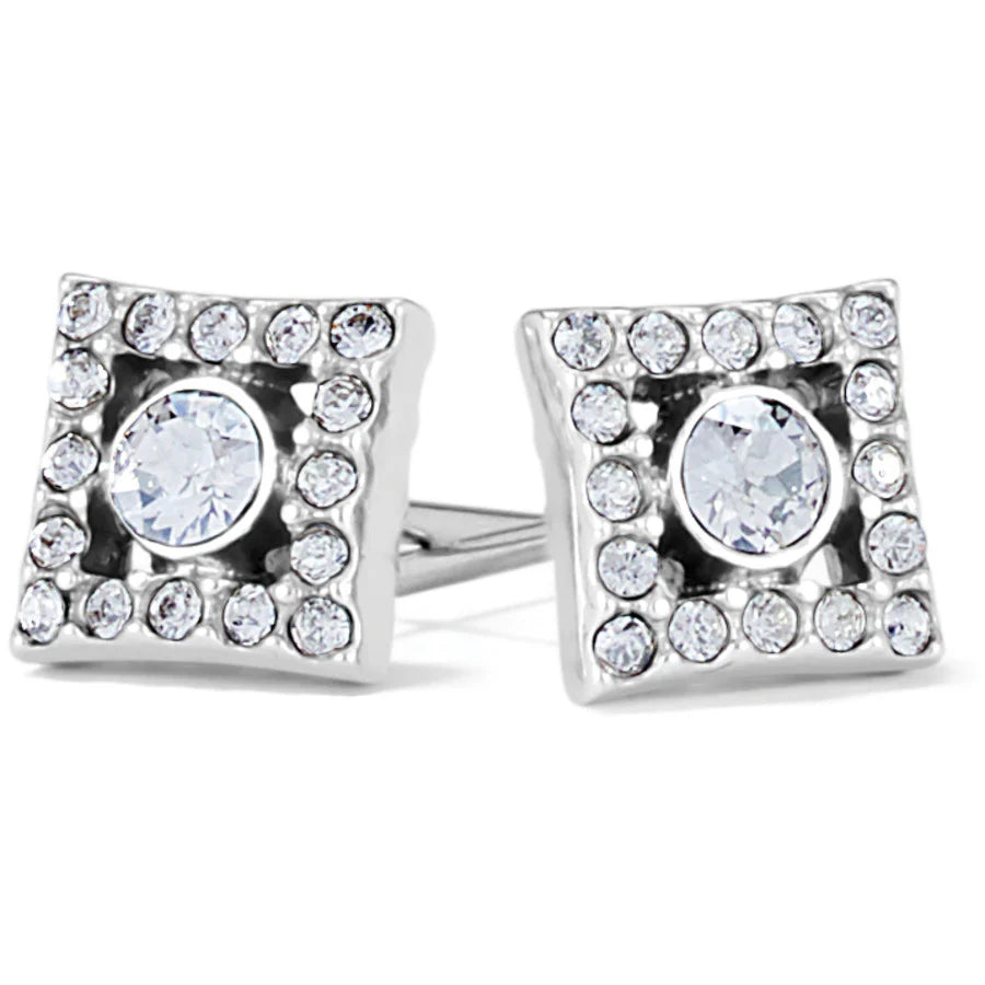 Brighton Illumina Diamond Post Earrings Silver/Crystal — Accents Boutique, Marble Falls TX