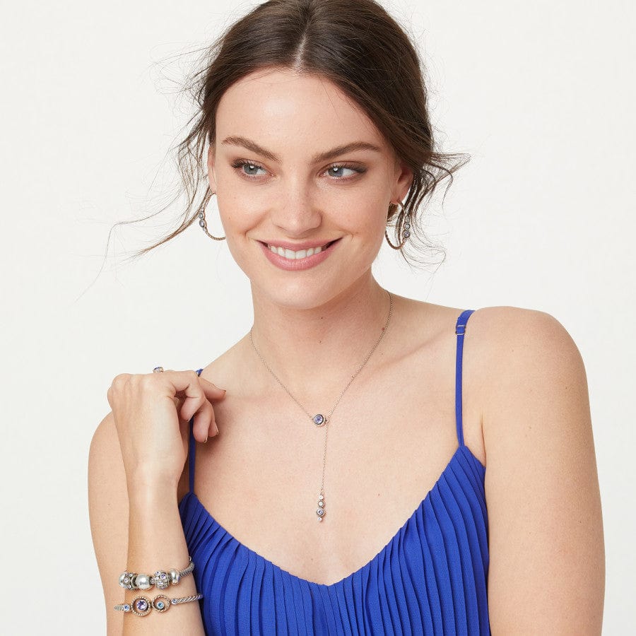 Brighton Halo Hinged Bangle Silver — Accents Boutique, Marble Falls TX