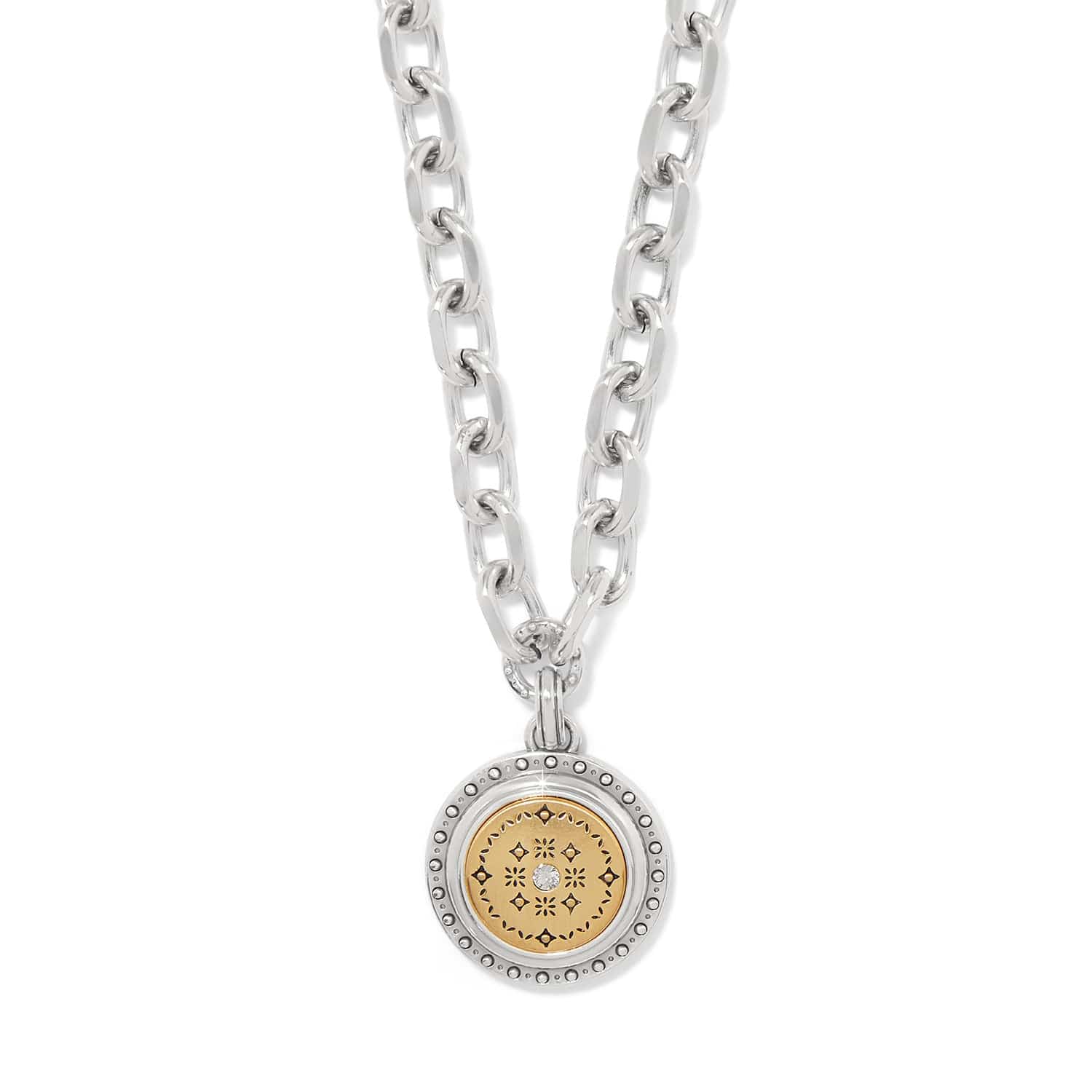 Brighton Mosaic Round Two Tone Pendant Necklace — Accents Boutique, Marble Falls TX