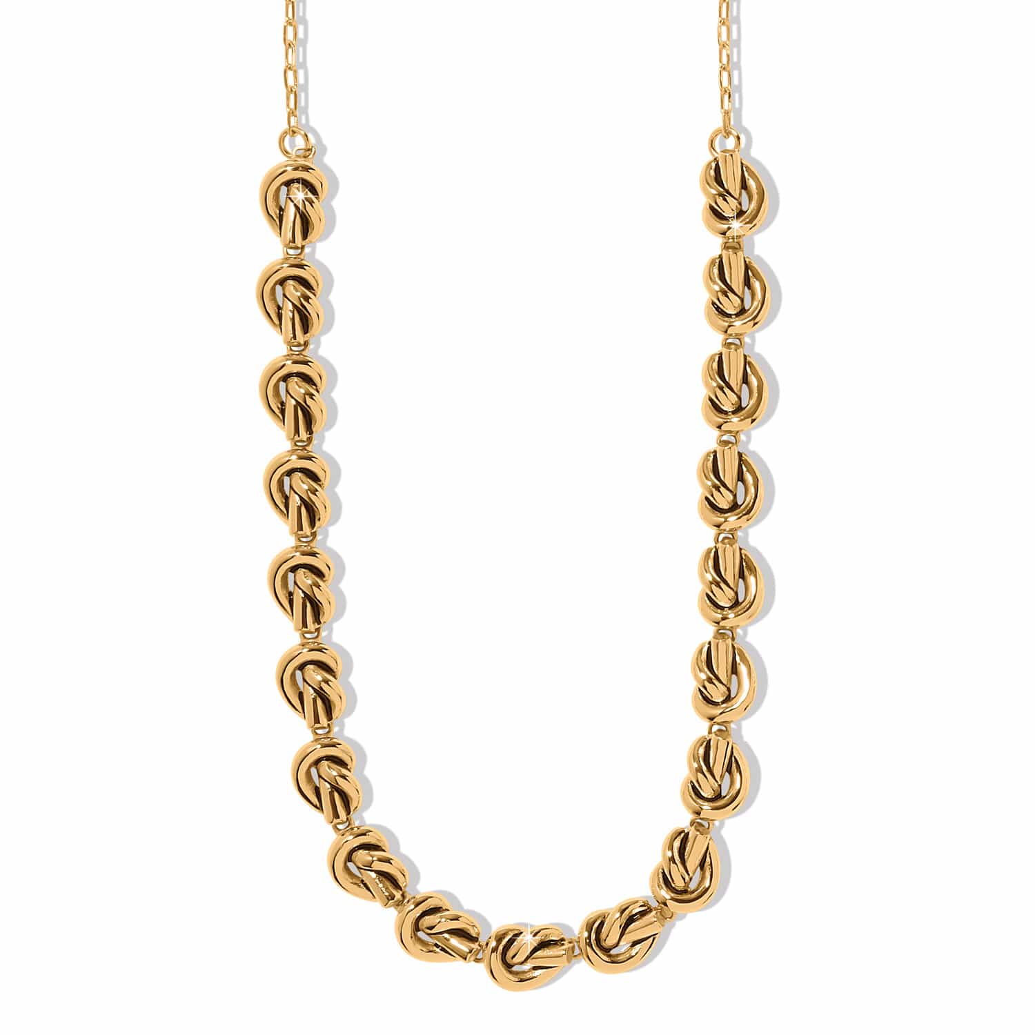 Brighton Interlok Gold Knot Silver Collar Necklace