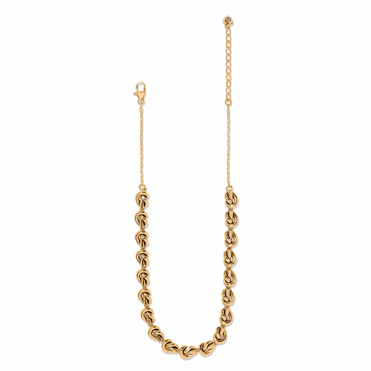 Brighton Interlok Gold Knot Silver Collar Necklace
