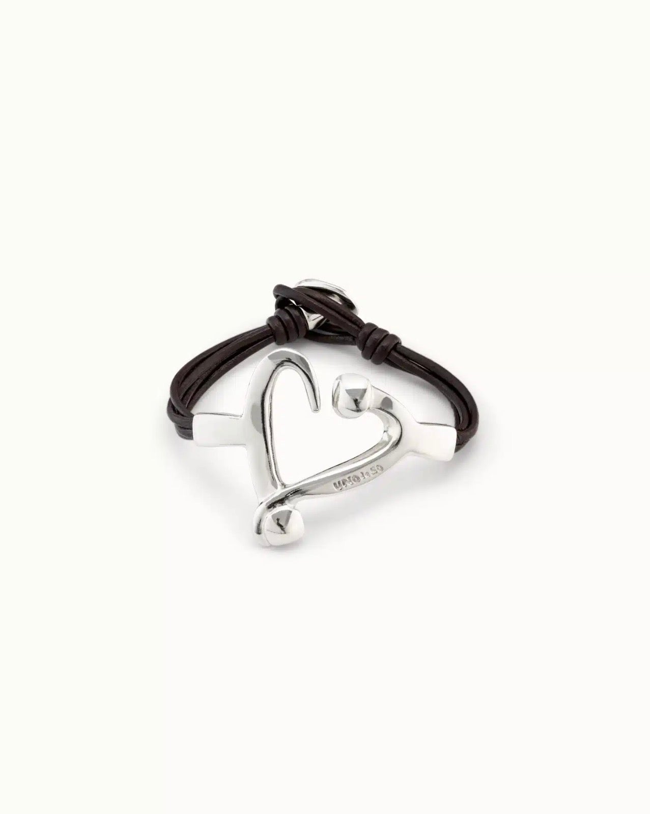 Uno de 50 Bracelet Love Leather And Silver