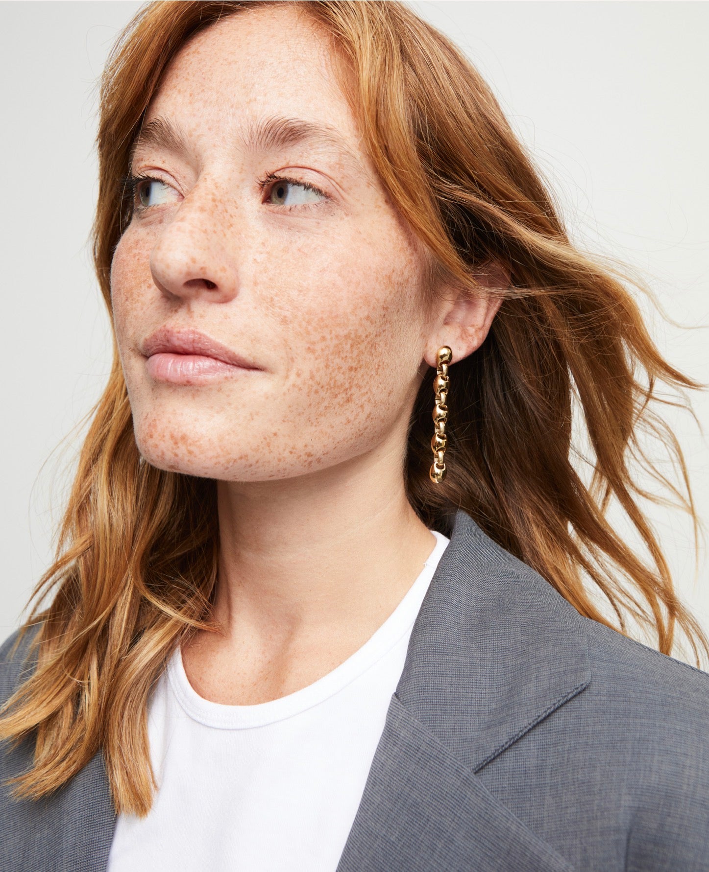 Uno de 50 Sterling Bead Link Drop Earring